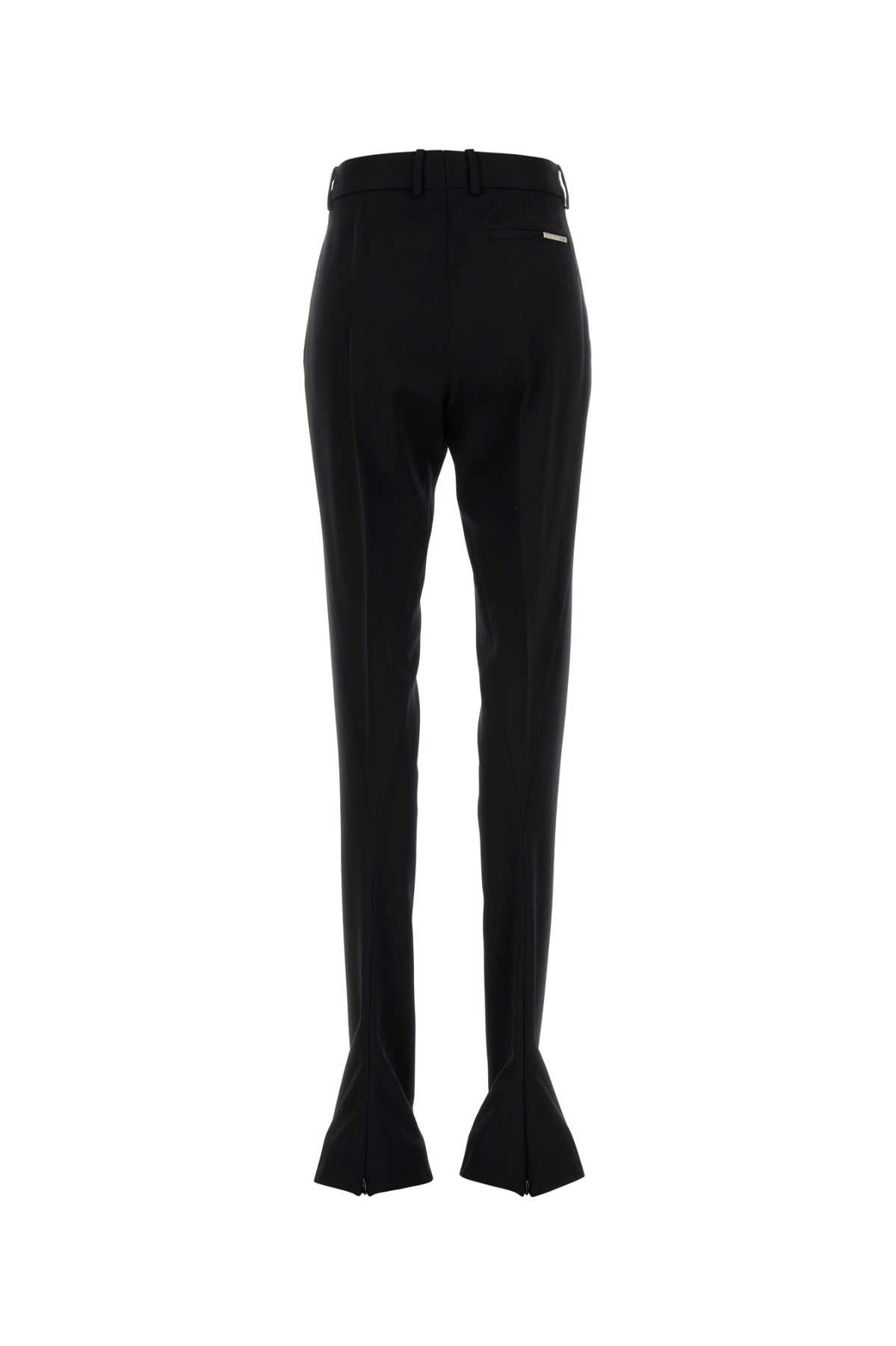Attico Black Wool Pant In Black