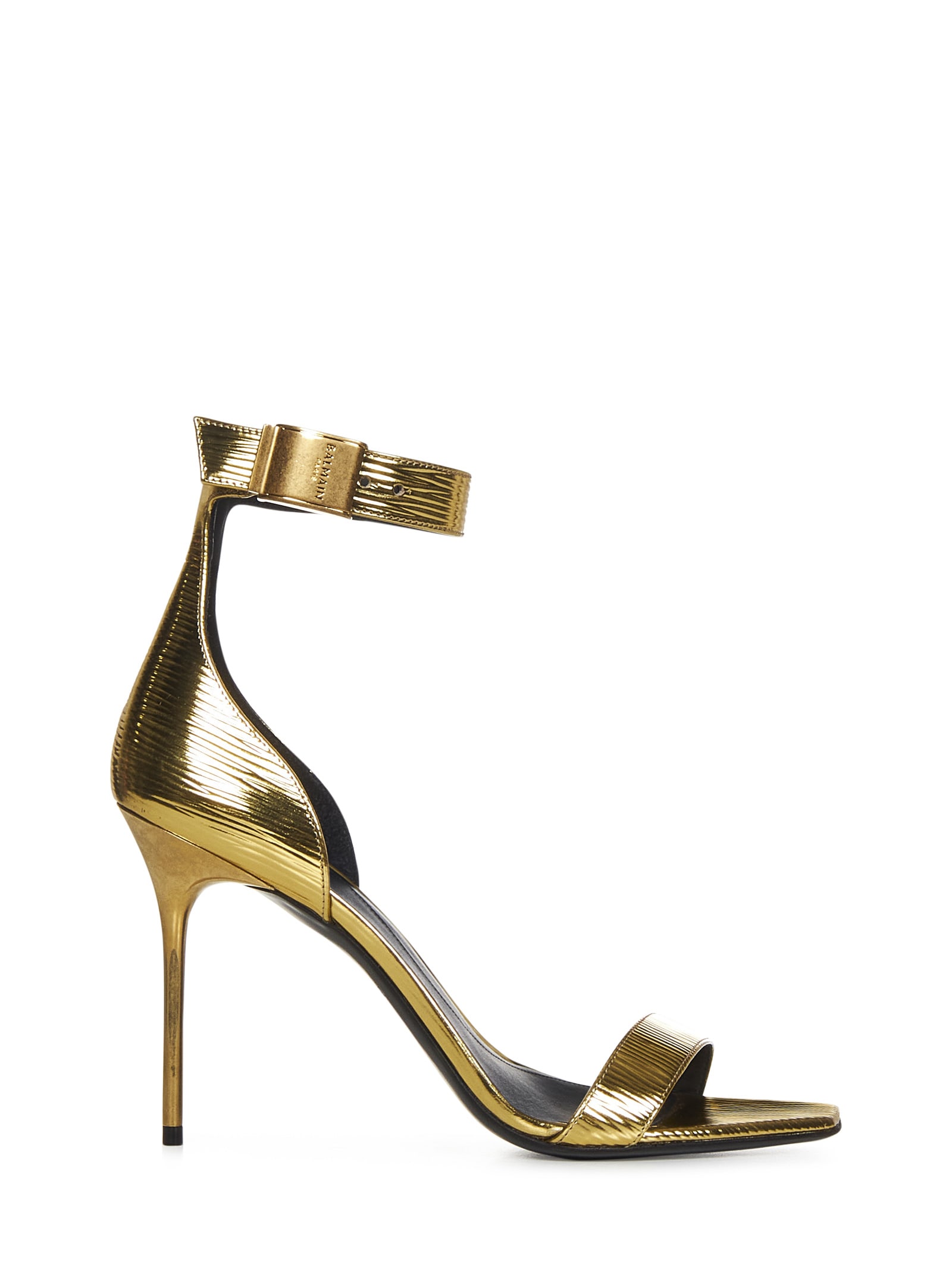 Balmain Paris Uma Sandals In Golden | ModeSens