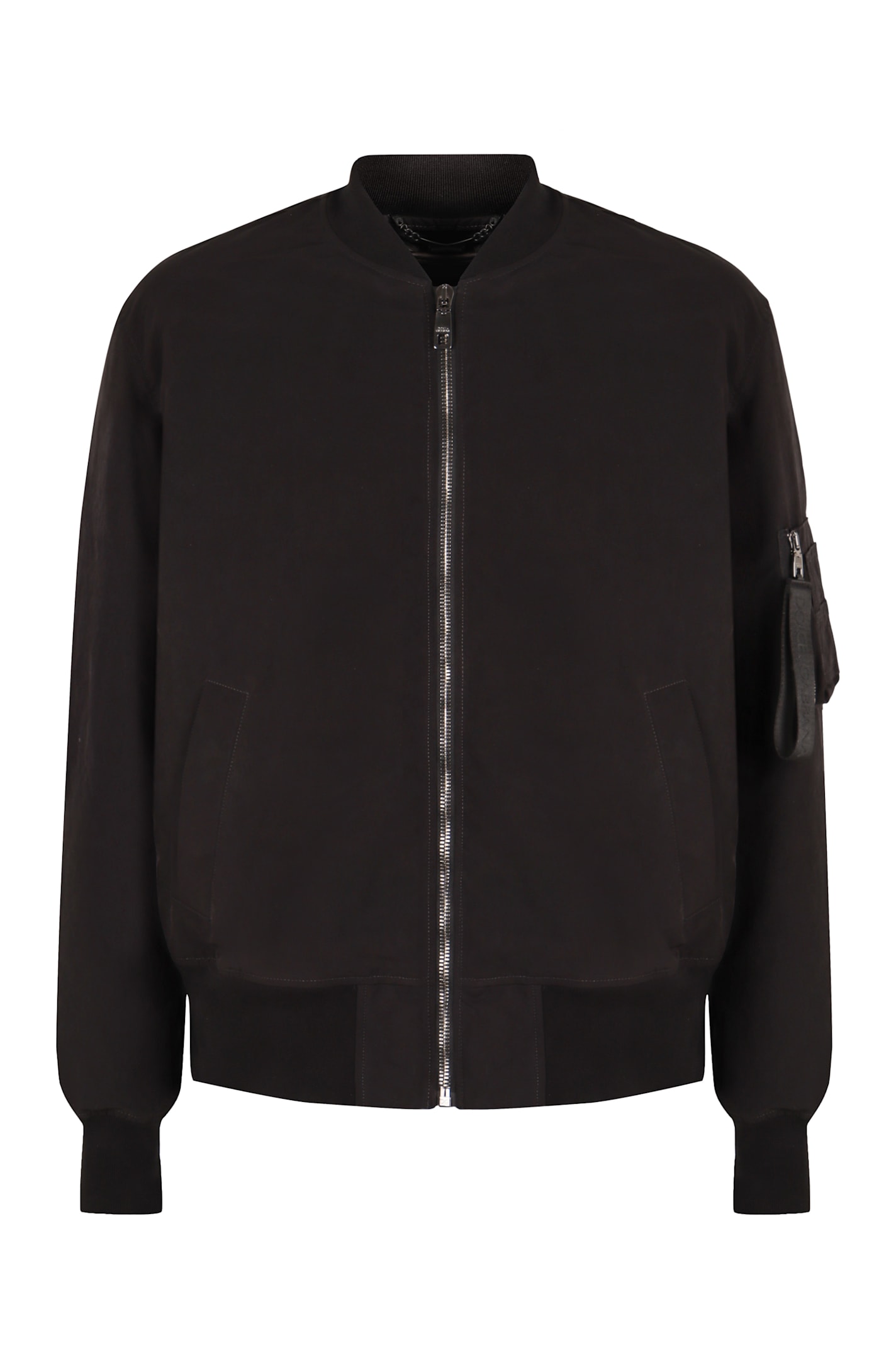 Shop Dolce & Gabbana Bomber Jacket In Technical Fabric In Black