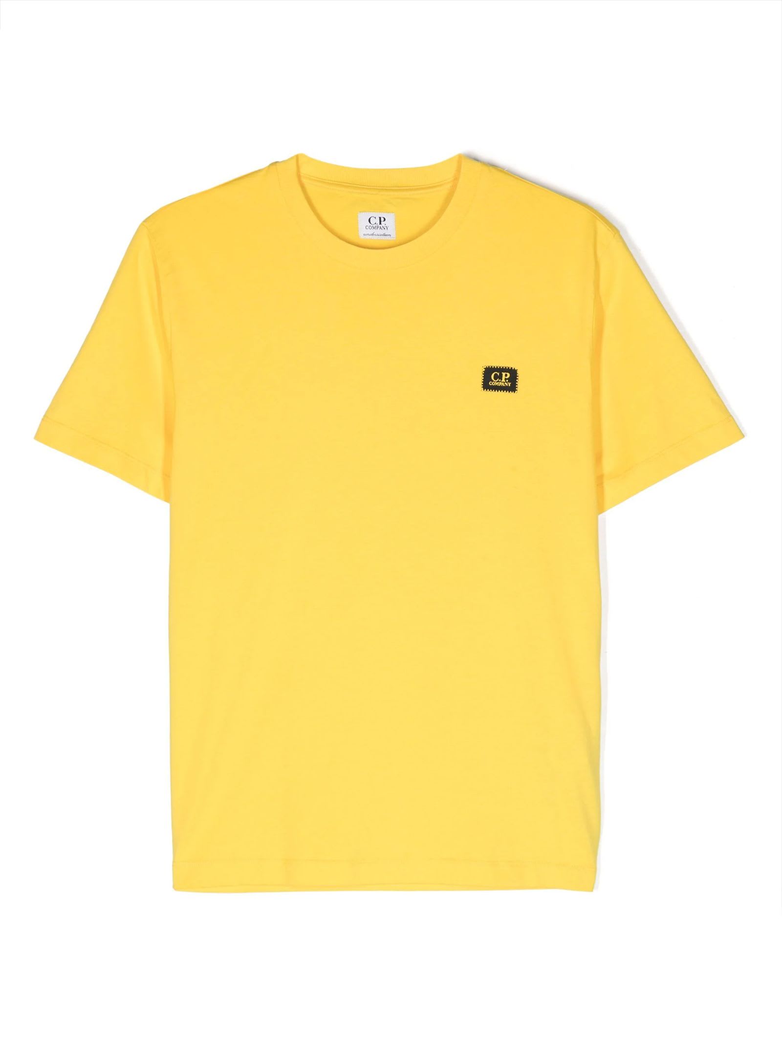 Shop C.p. Company T-shirts And Polos Yellow In Giallo