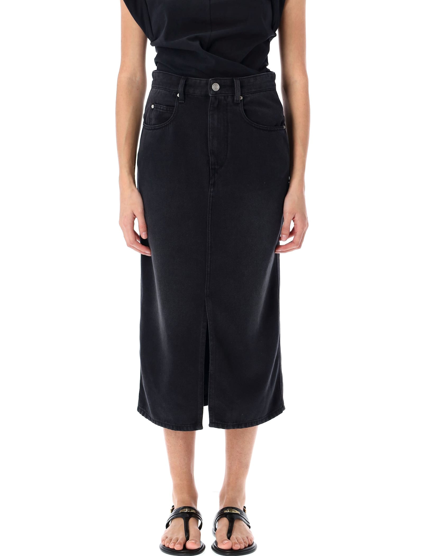 Marant Étoile Tilaura Midi Denim Skirt