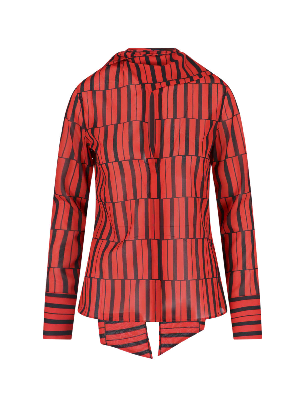 Shop Ferragamo Foulard Detail Shirt In Red