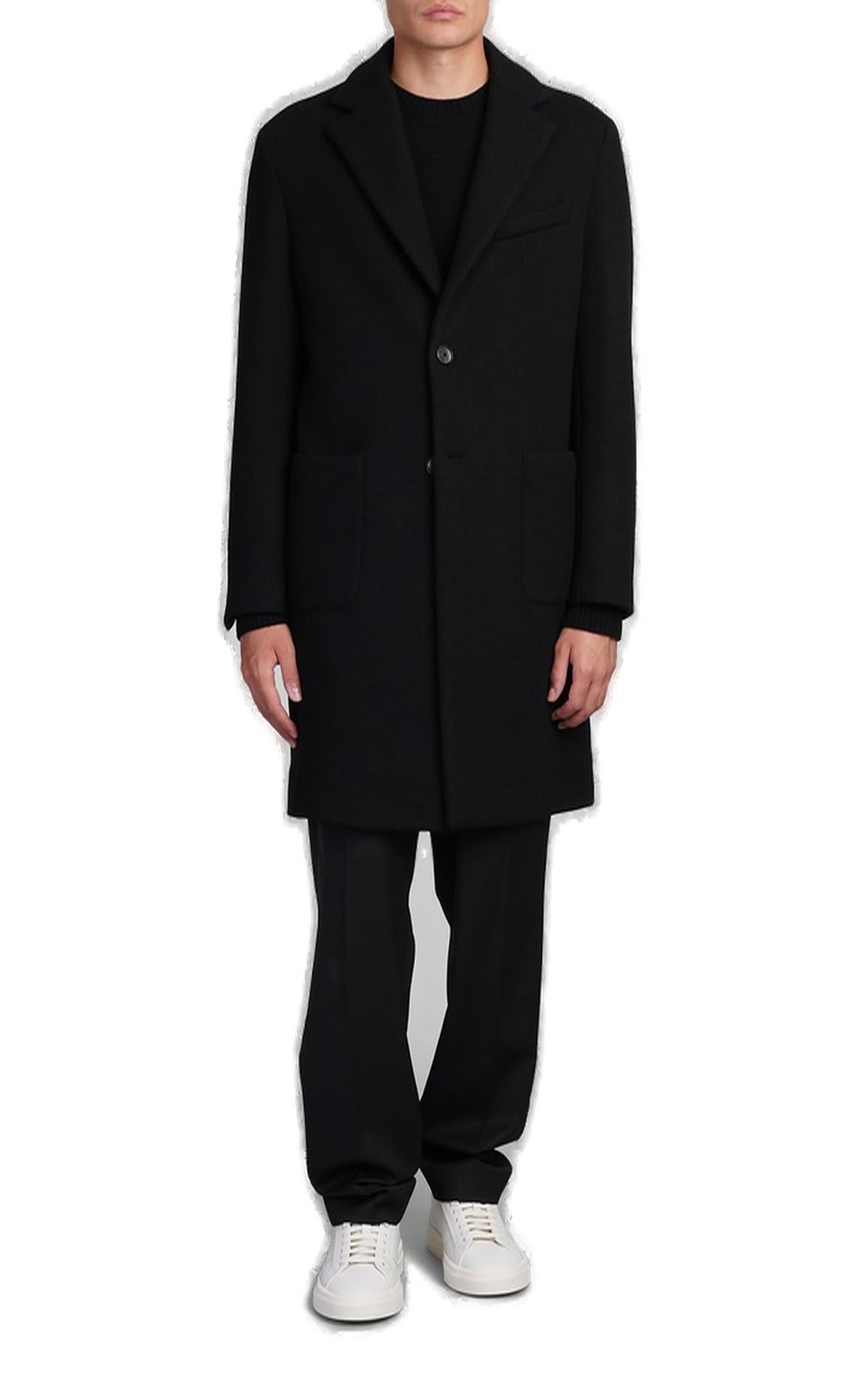 Shop Barena Venezia Baron Button-up Coat In Black