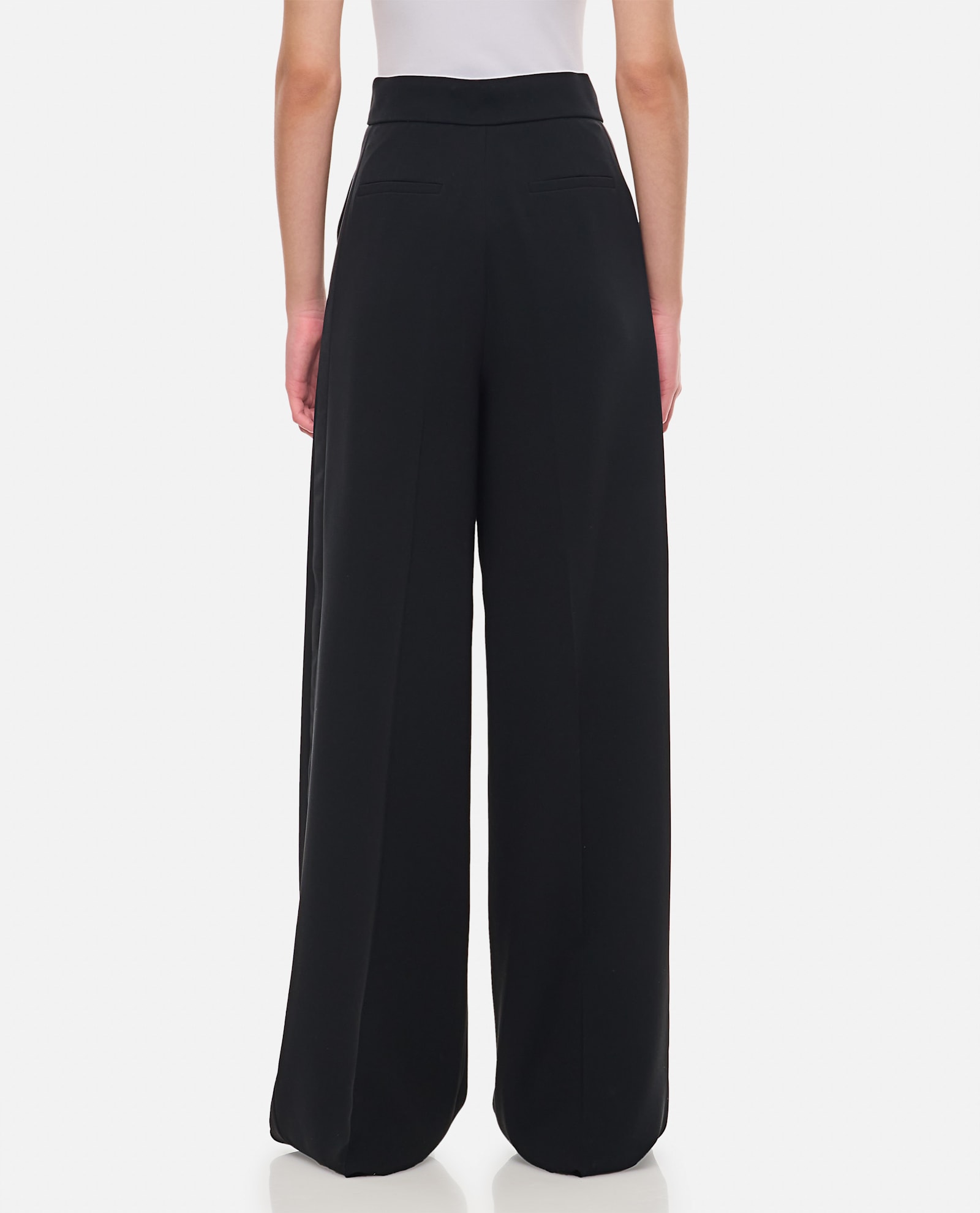 Shop Max Mara Leccio Satin Pants In Black