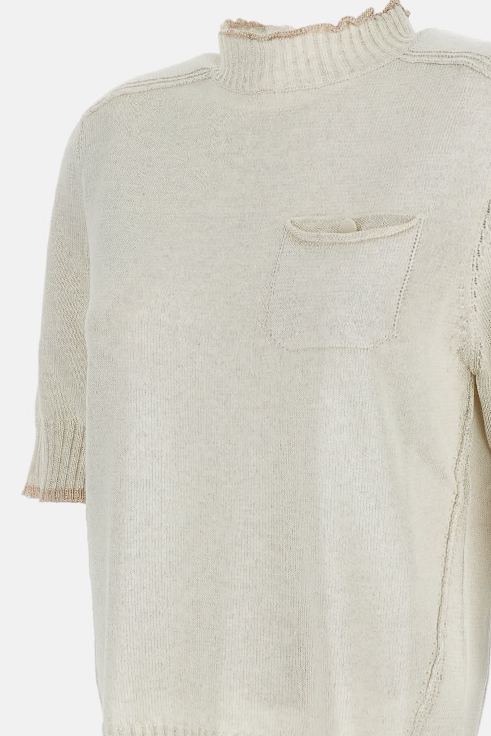 Lorena Antoniazzi Knitted T-shirt In Neutral