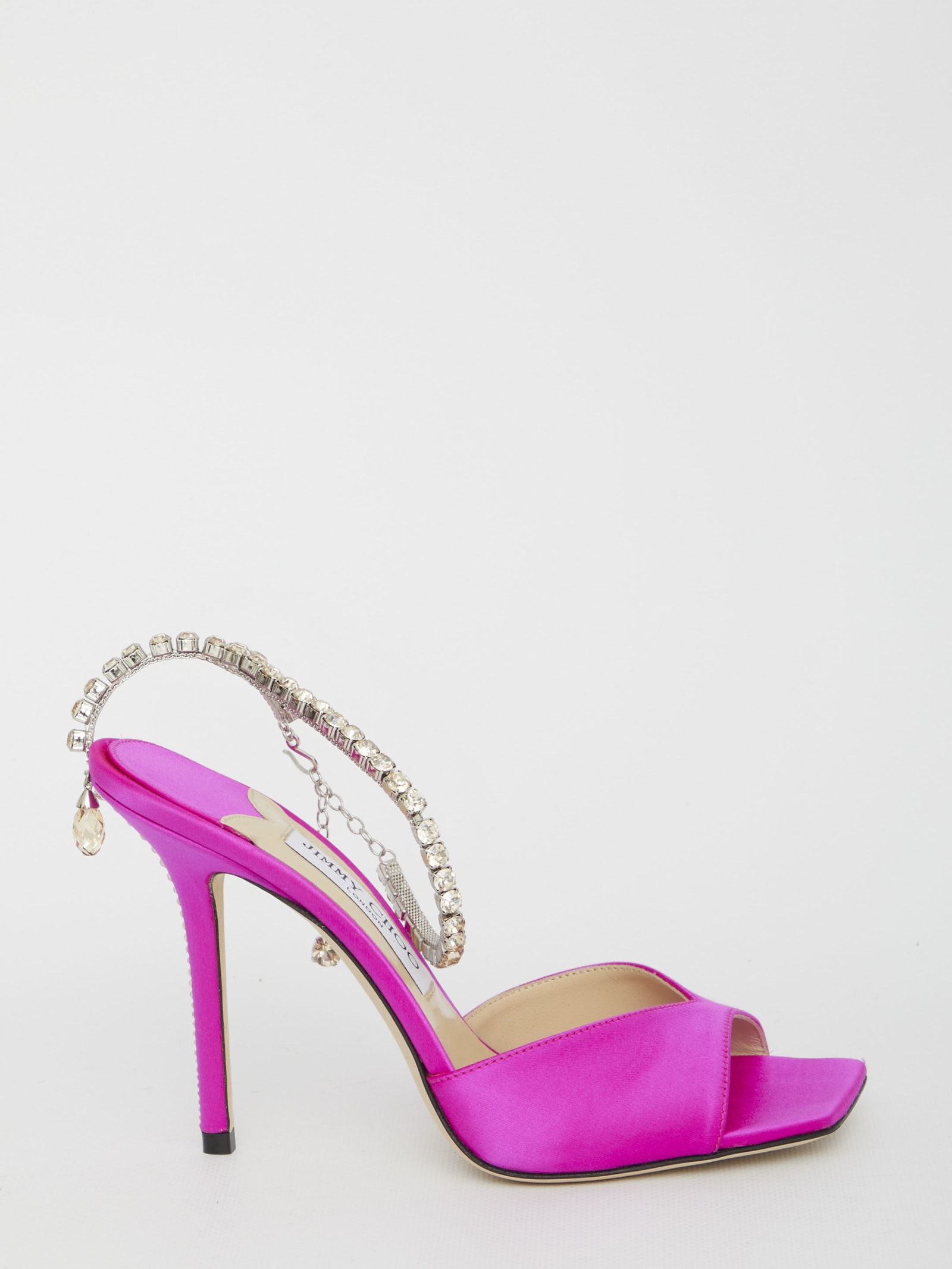 Shop Jimmy Choo Saeda 100 Sandals In Fuxia