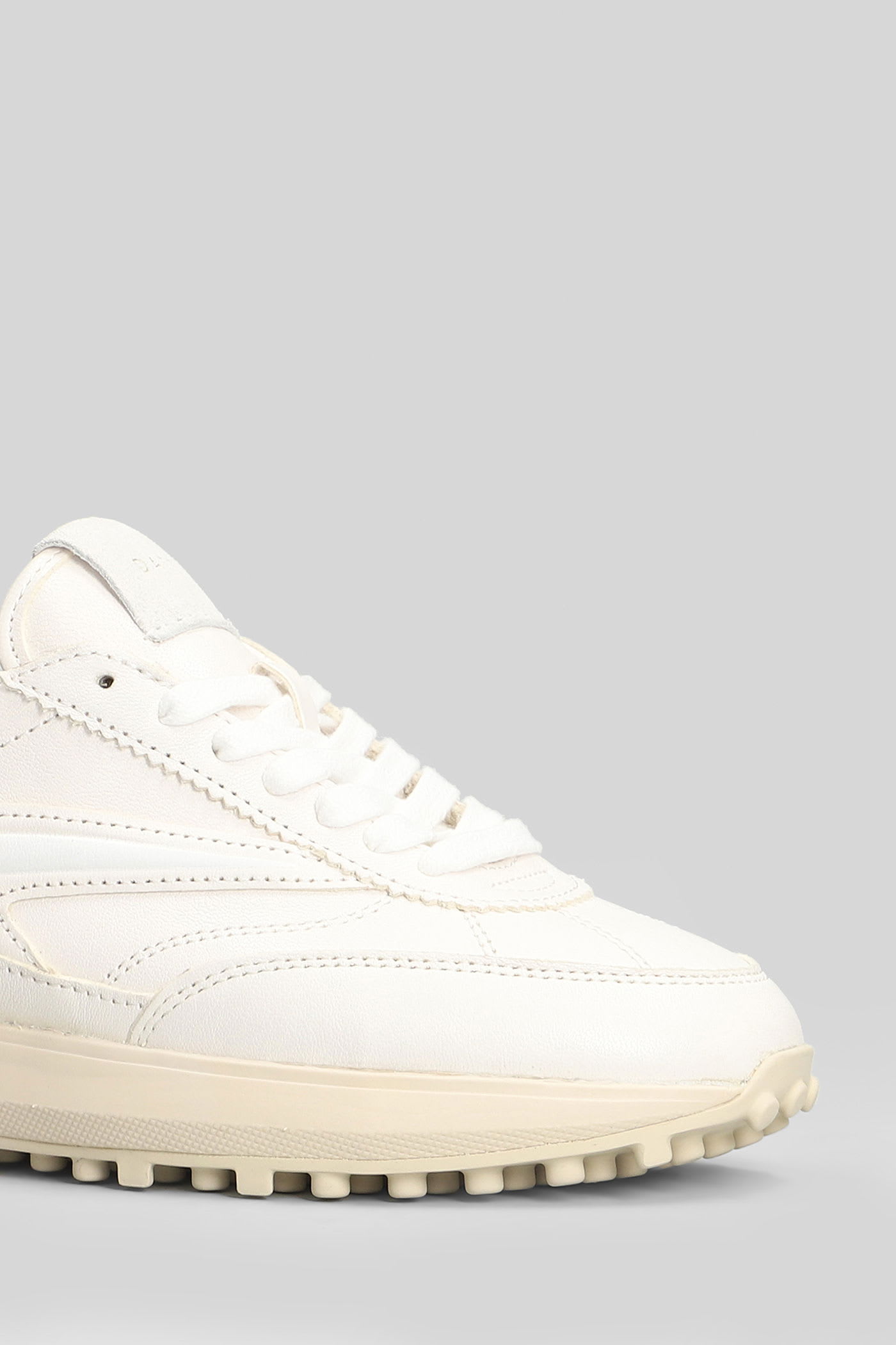 Date Athleta Sneakers In White Leather In Animal Print