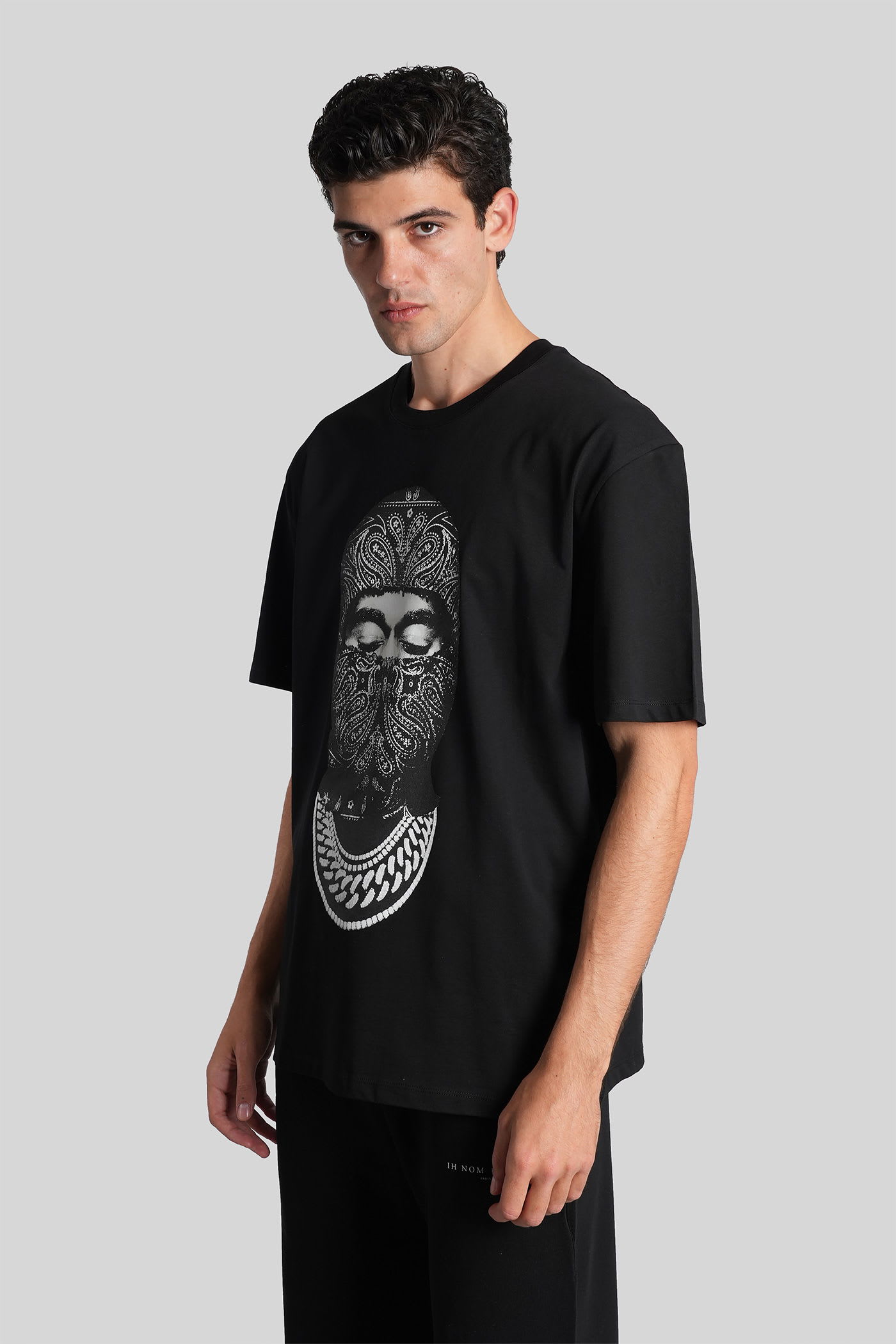 Ih Nom Uh Nit Graphic Print Crewneck Short Sleeve T-shirt In Black