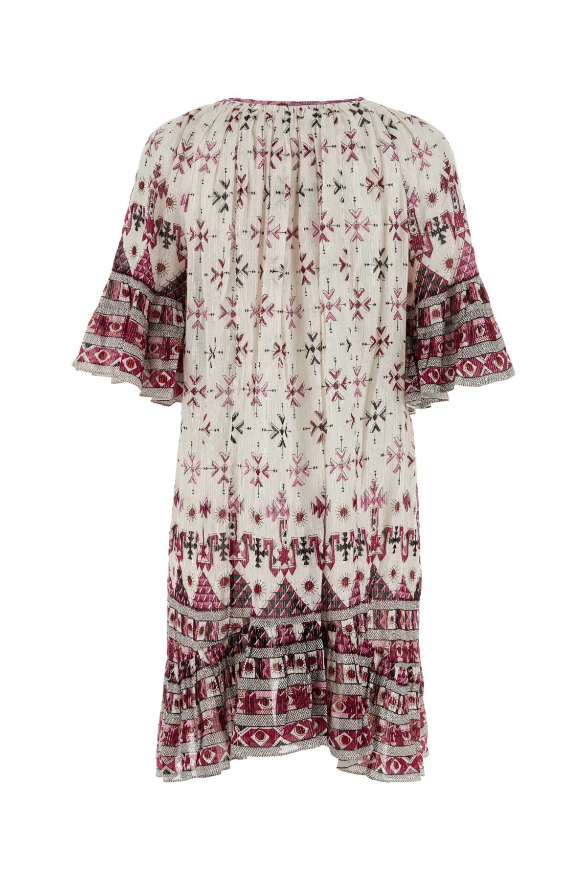 Marant Etoile Embroidered Cotton Loane Mini Dress In White