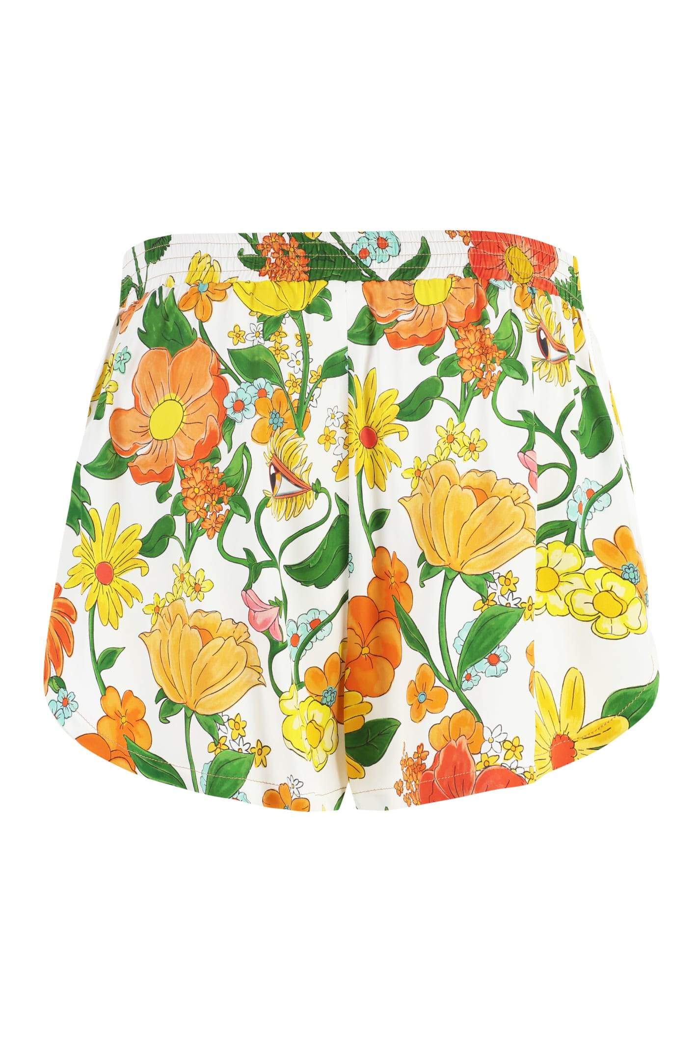 Shop Stella Mccartney Printed Shorts In White