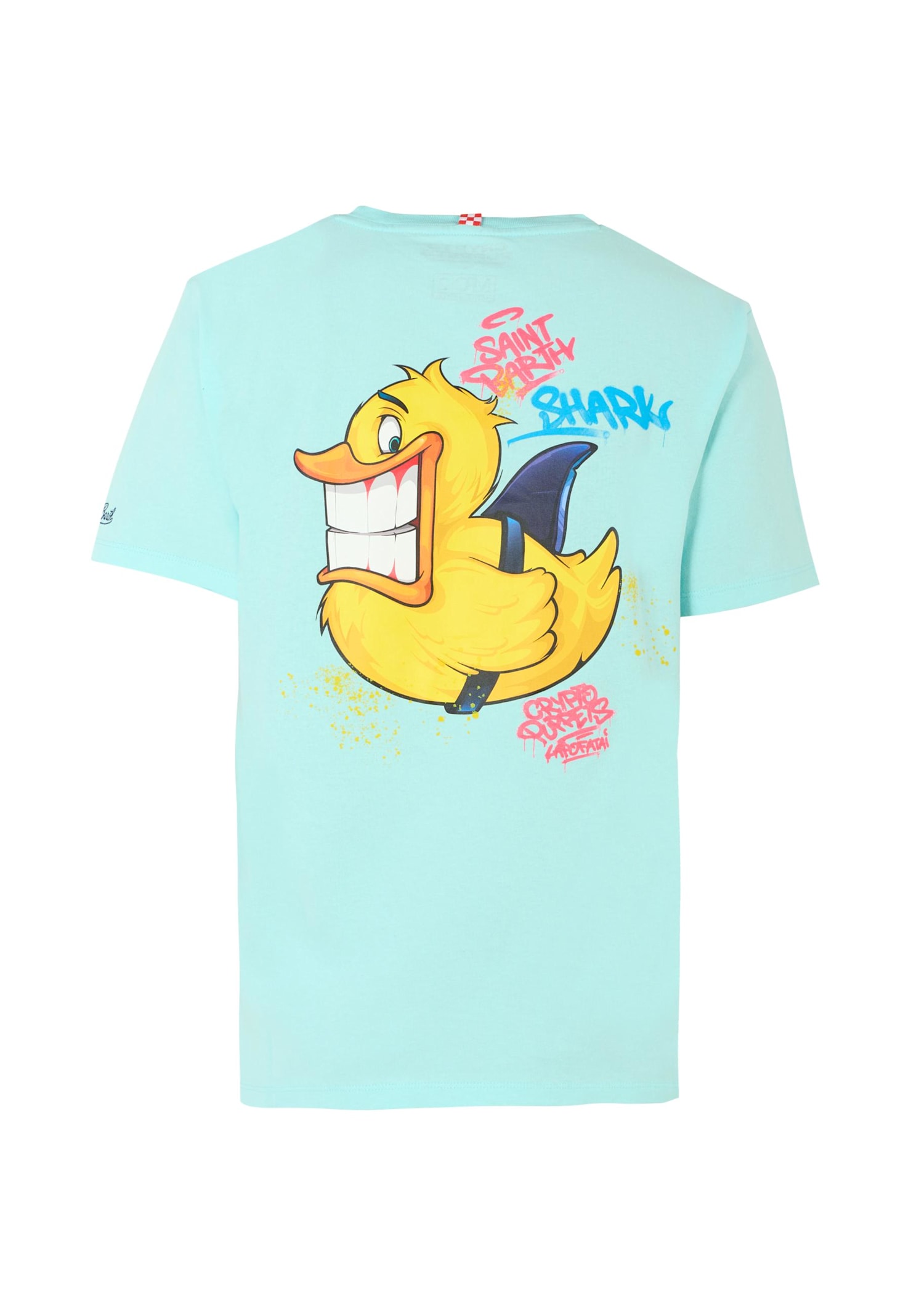 Mc2 Saint Barth Kids' Light Blue T-shirt For Boy With Logo