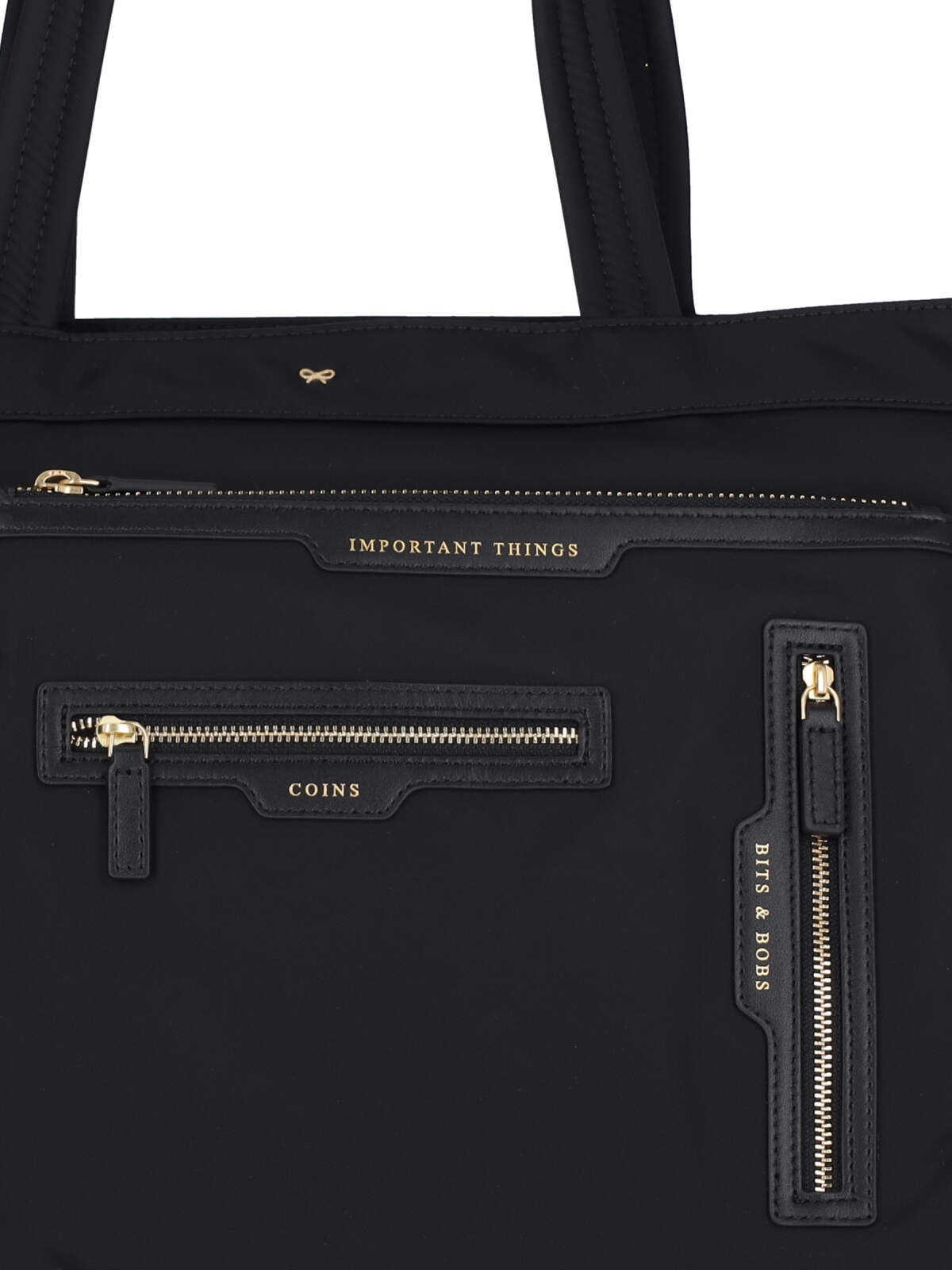 Shop Anya Hindmarch Multi-pocket Tote Bag In Black