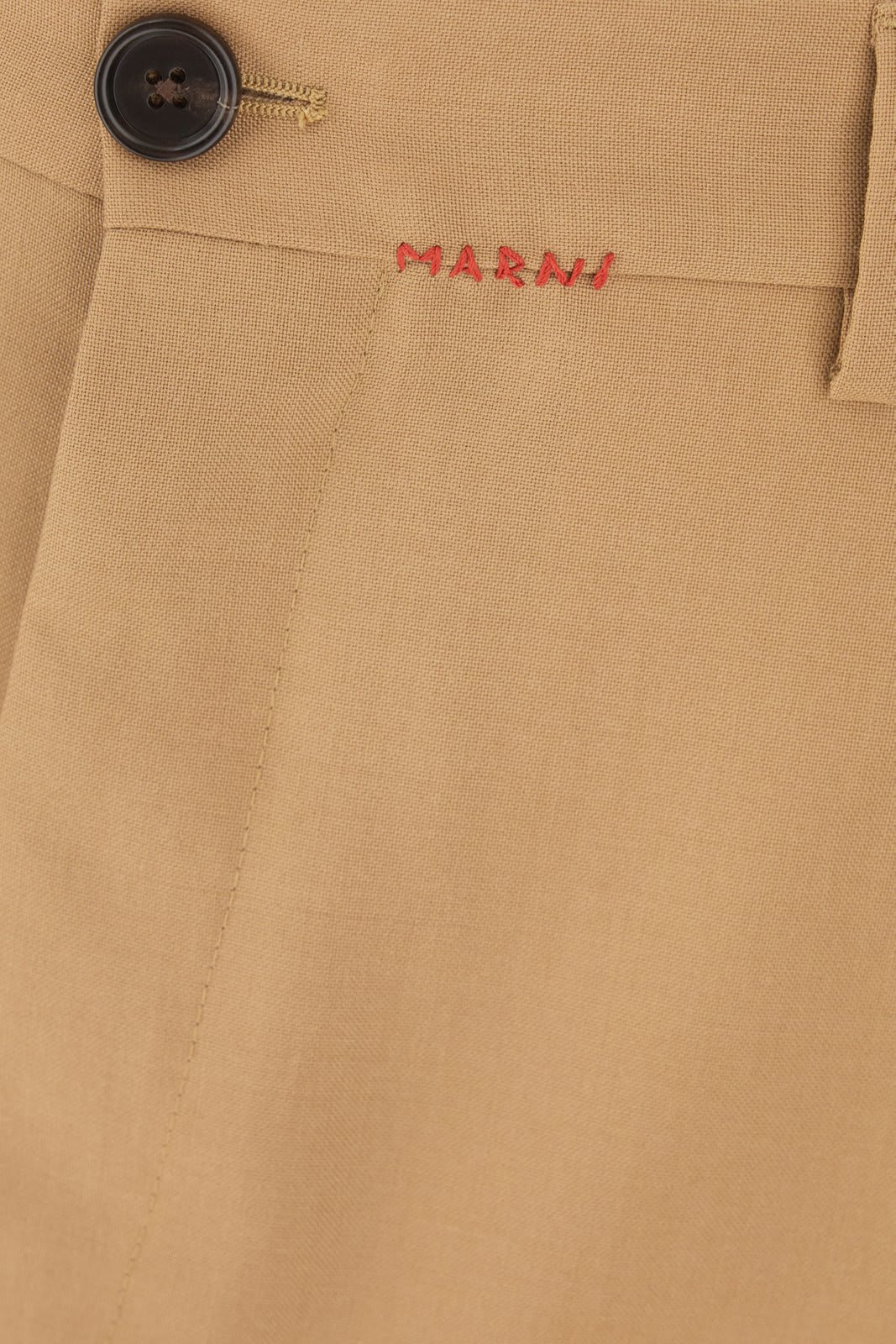 Shop Marni Logo Embroidered Tailored Trousers