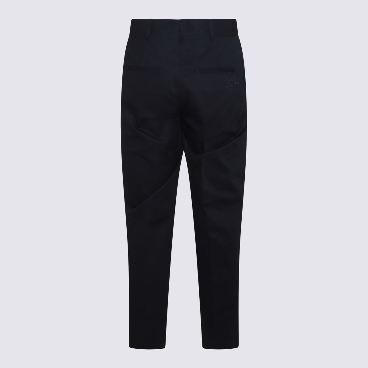 Shop Maison Kitsuné Navy Cotton Pants In Deep Navy