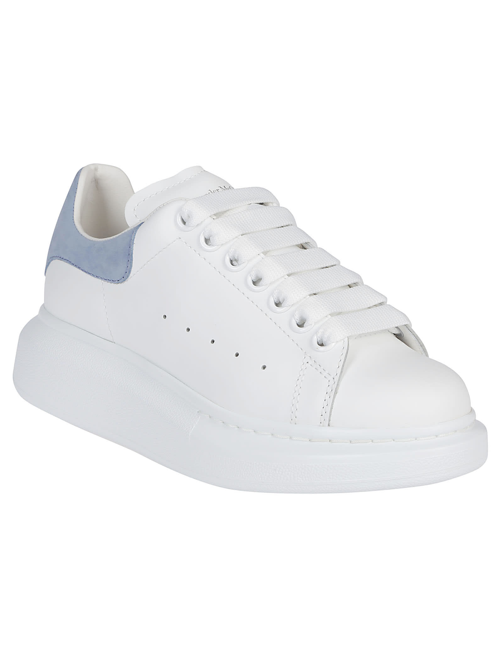 ALEXANDER MCQUEEN WHITE LEATHER OVERSIZED SNEAKERS,11789643