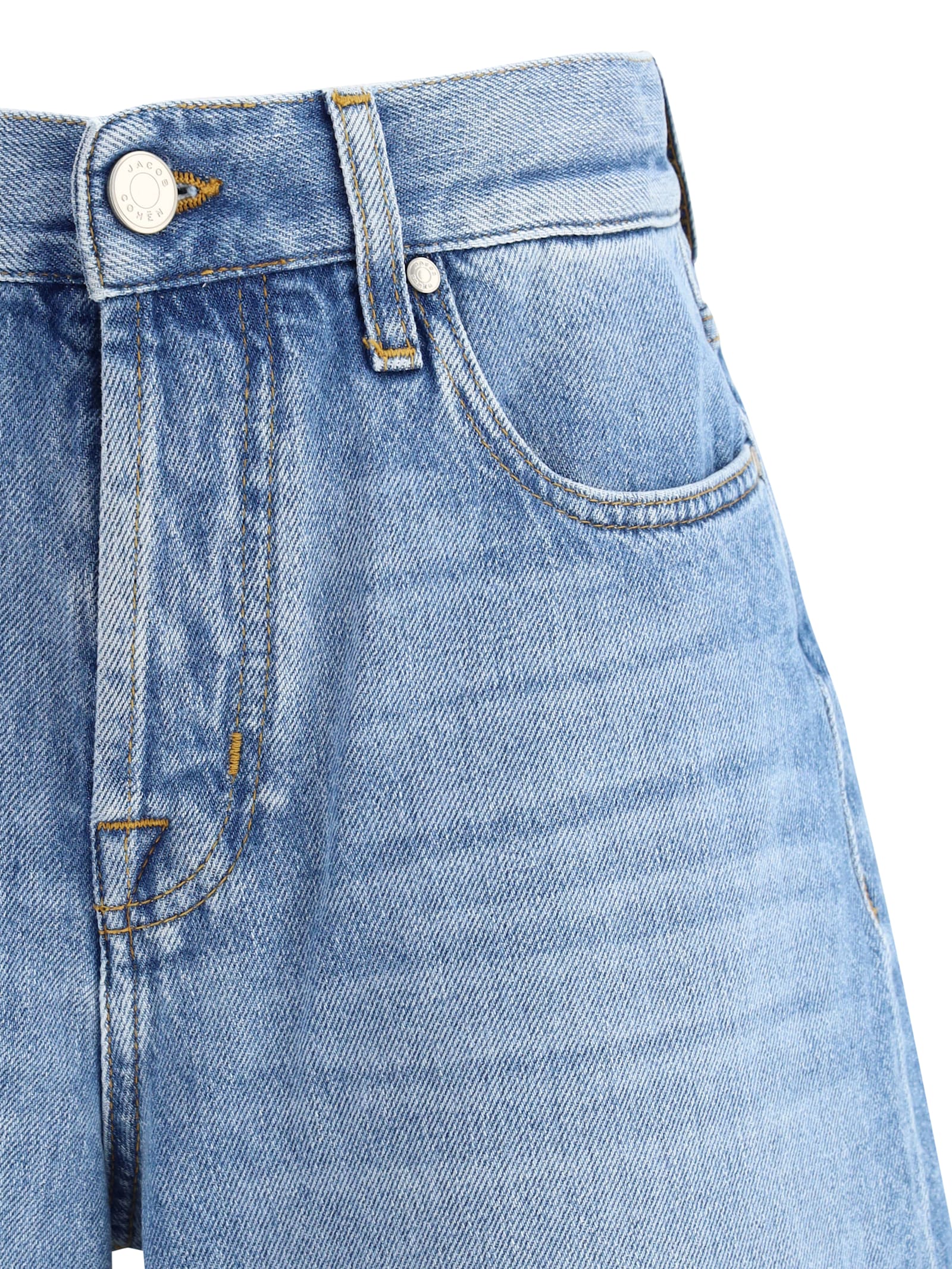 Jacob Cohen Flared Bermuda Shorts Five-pocket Style In Medium Blue