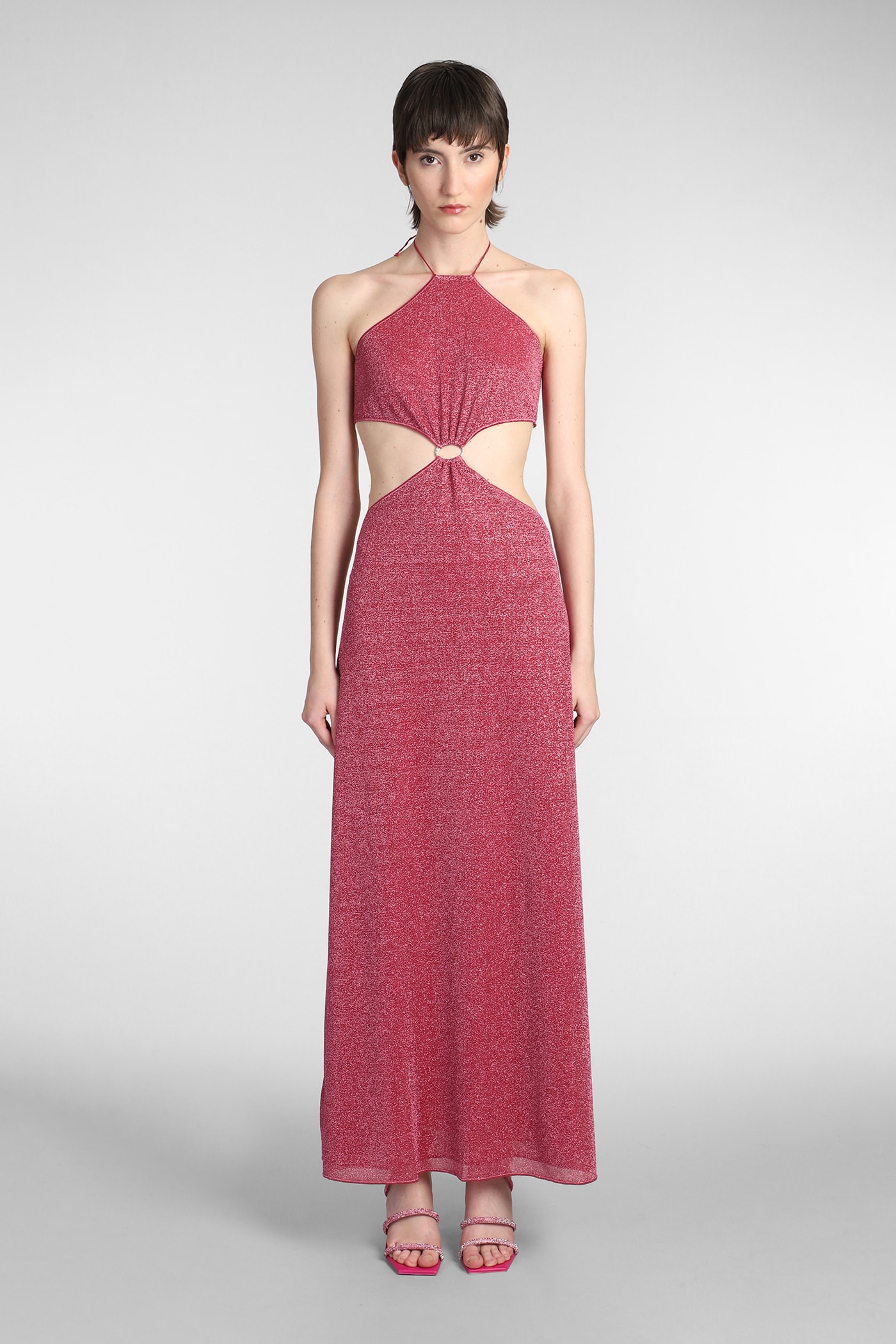 Oseree Dress In Rose-pink Polyamide In Rosa