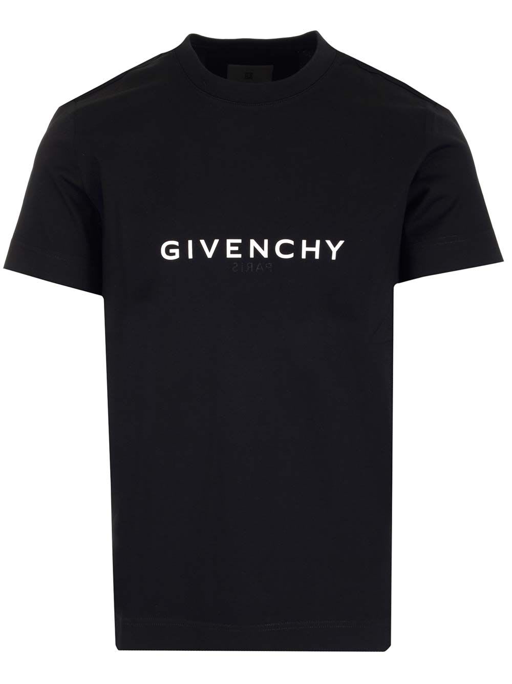 Shop Givenchy White Paris Reverse T-shirt In Nero