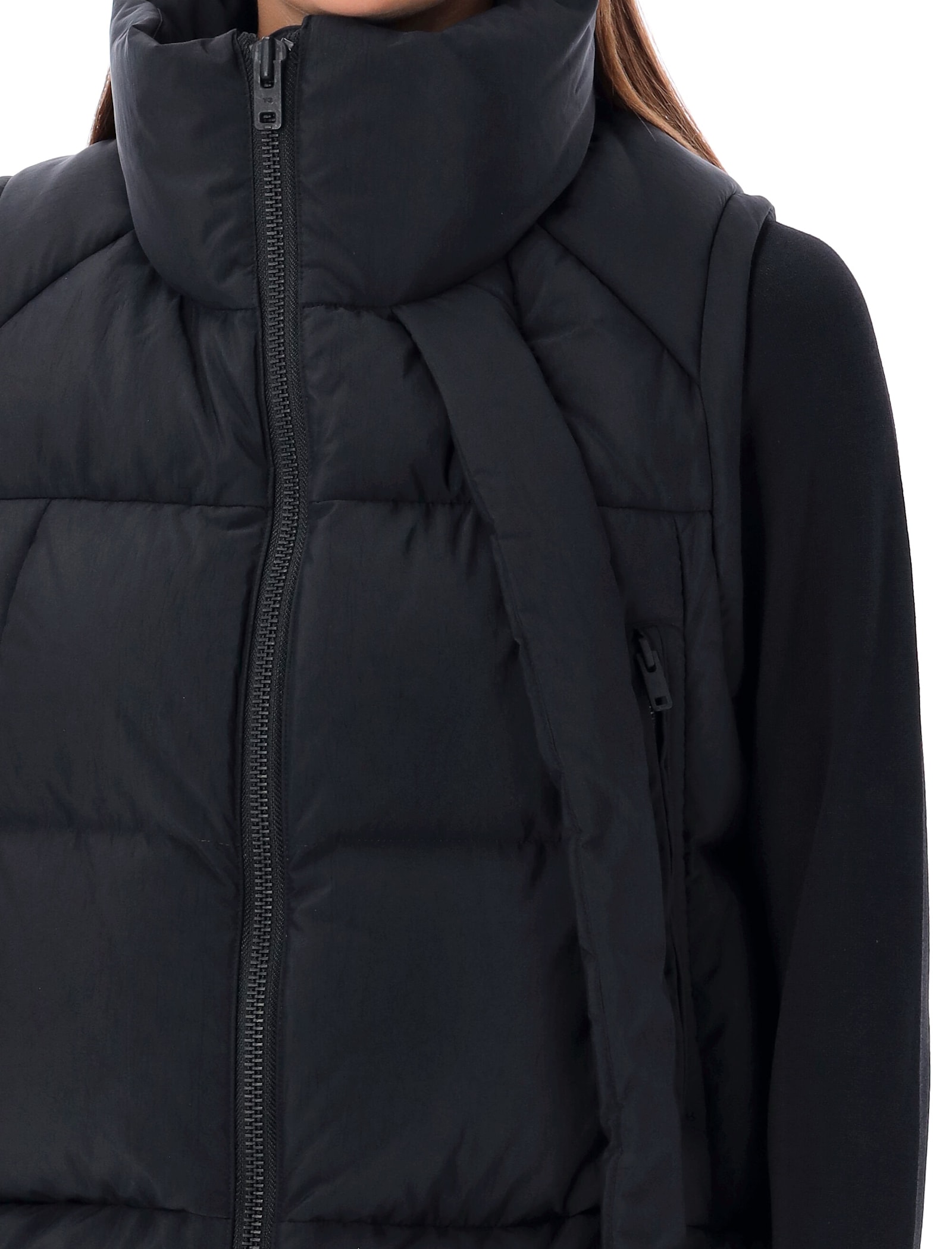 Shop Y-3 Puffer Vest In Black