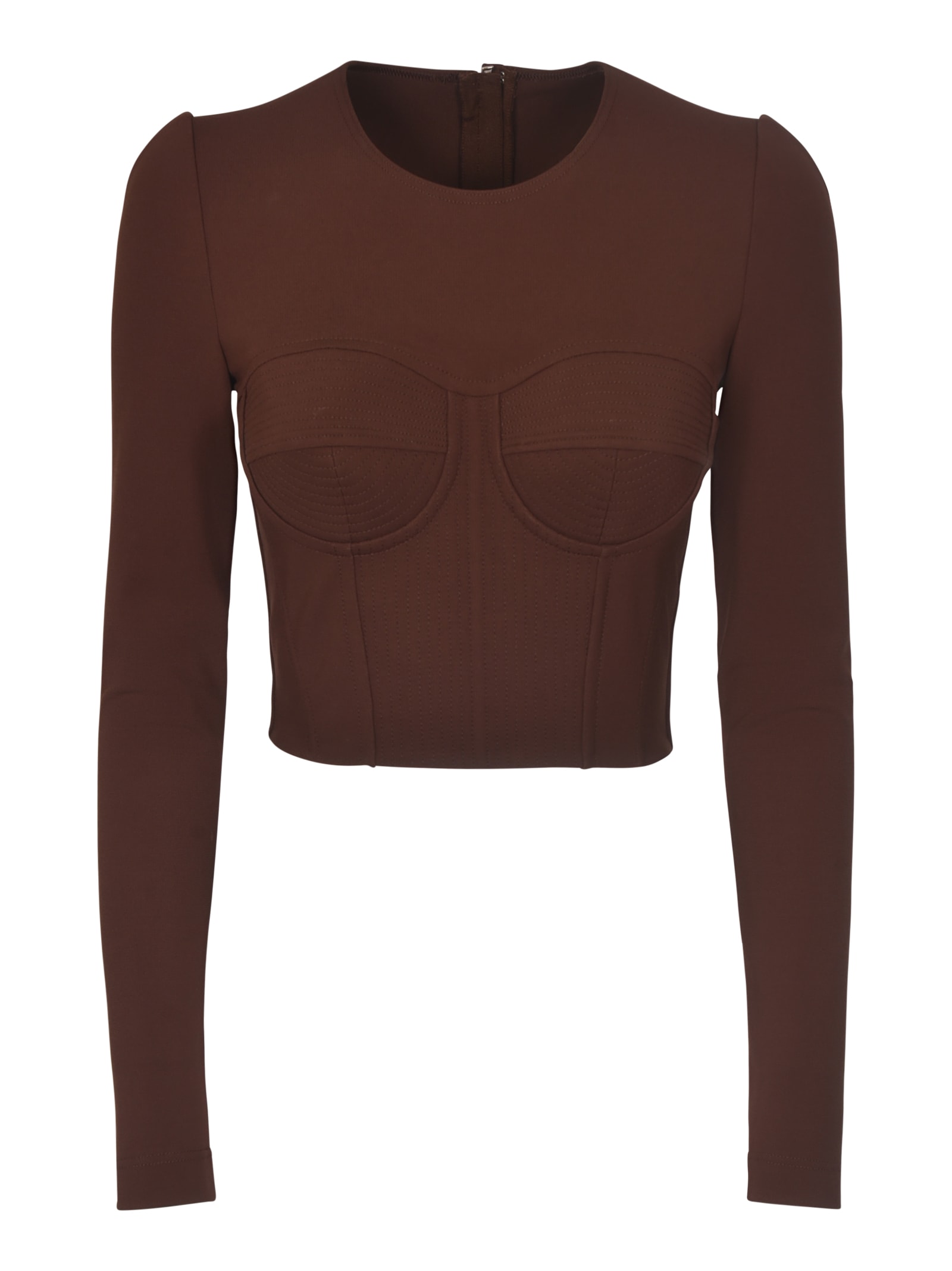 Dolce & Gabbana Cropped Long-Sleeve Top