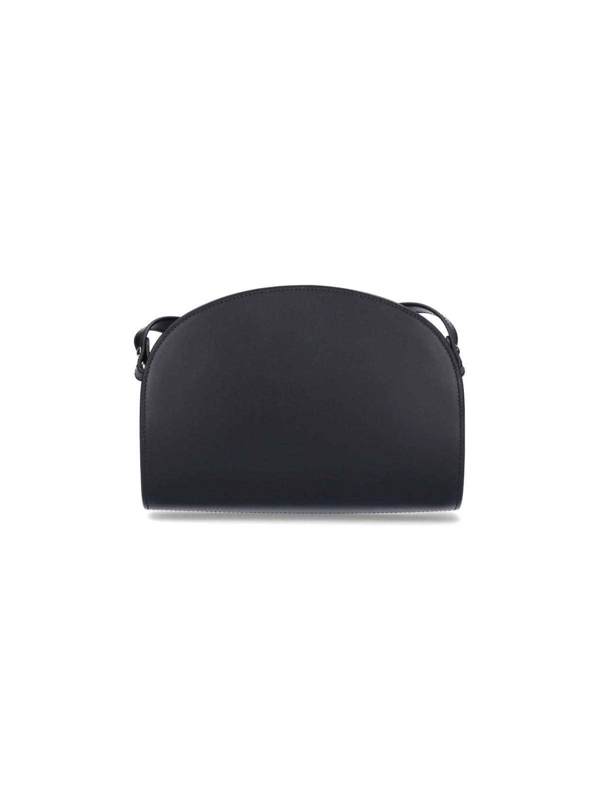 Shop Apc Demi-lune Shoulder Bag In Black