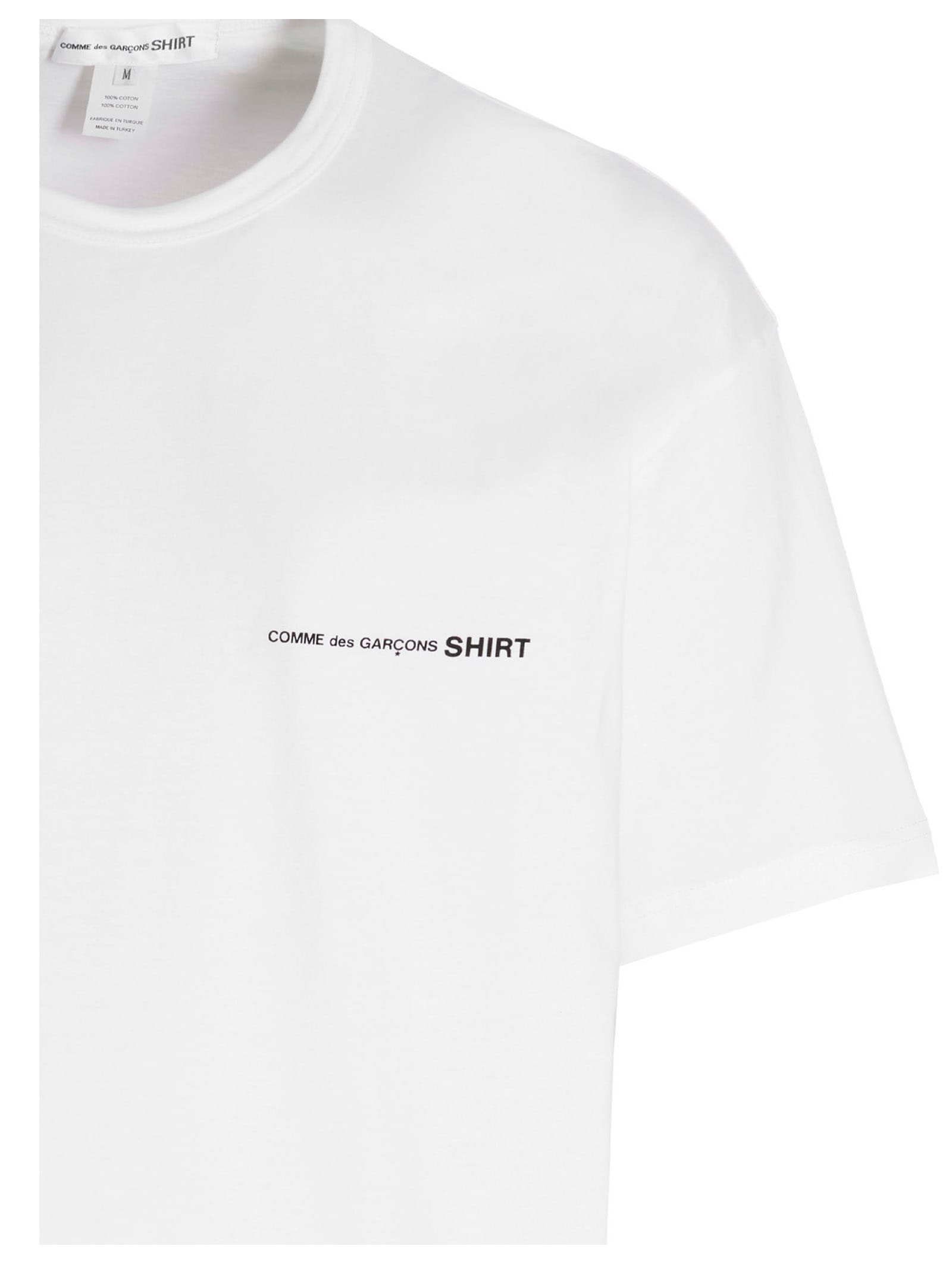 Comme Des Garçons Shirt Logo T-shirt In White