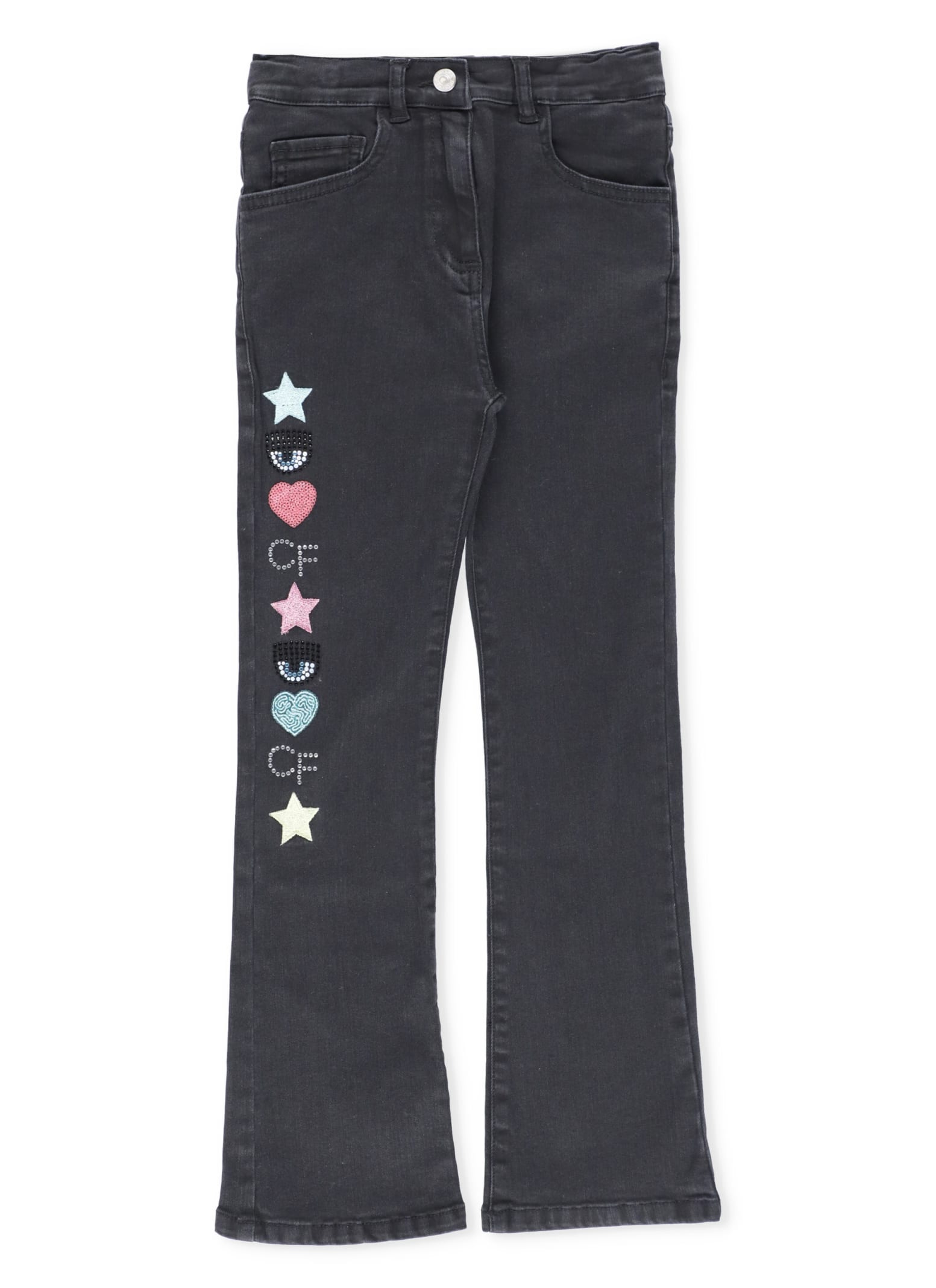 Shop Chiara Ferragni Flared Jeans In Black