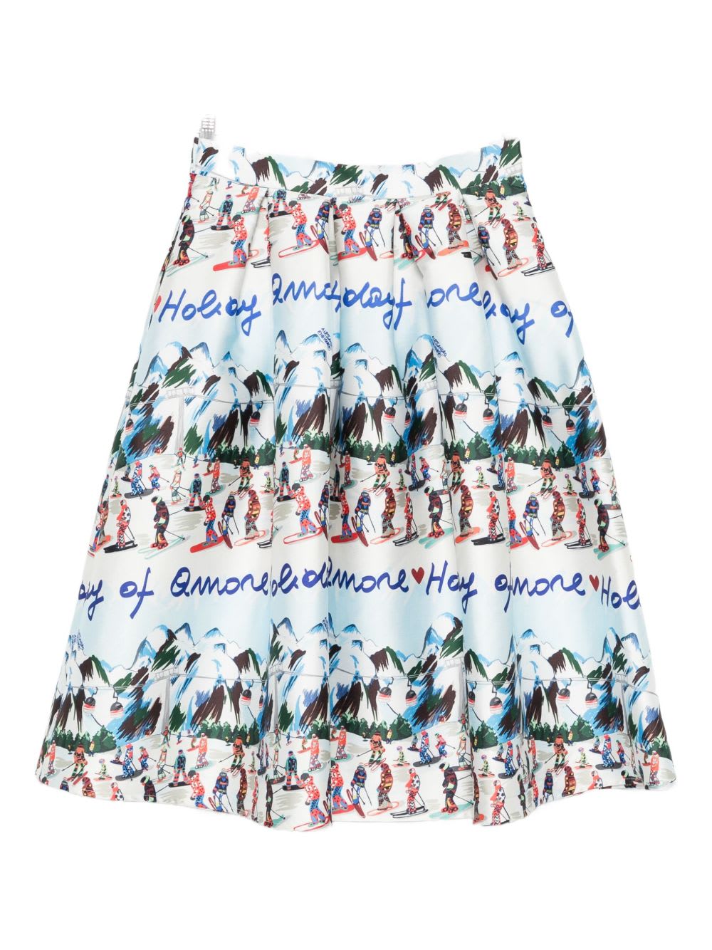 Alessandro Enriquez Printed Midi Skirt In Multi