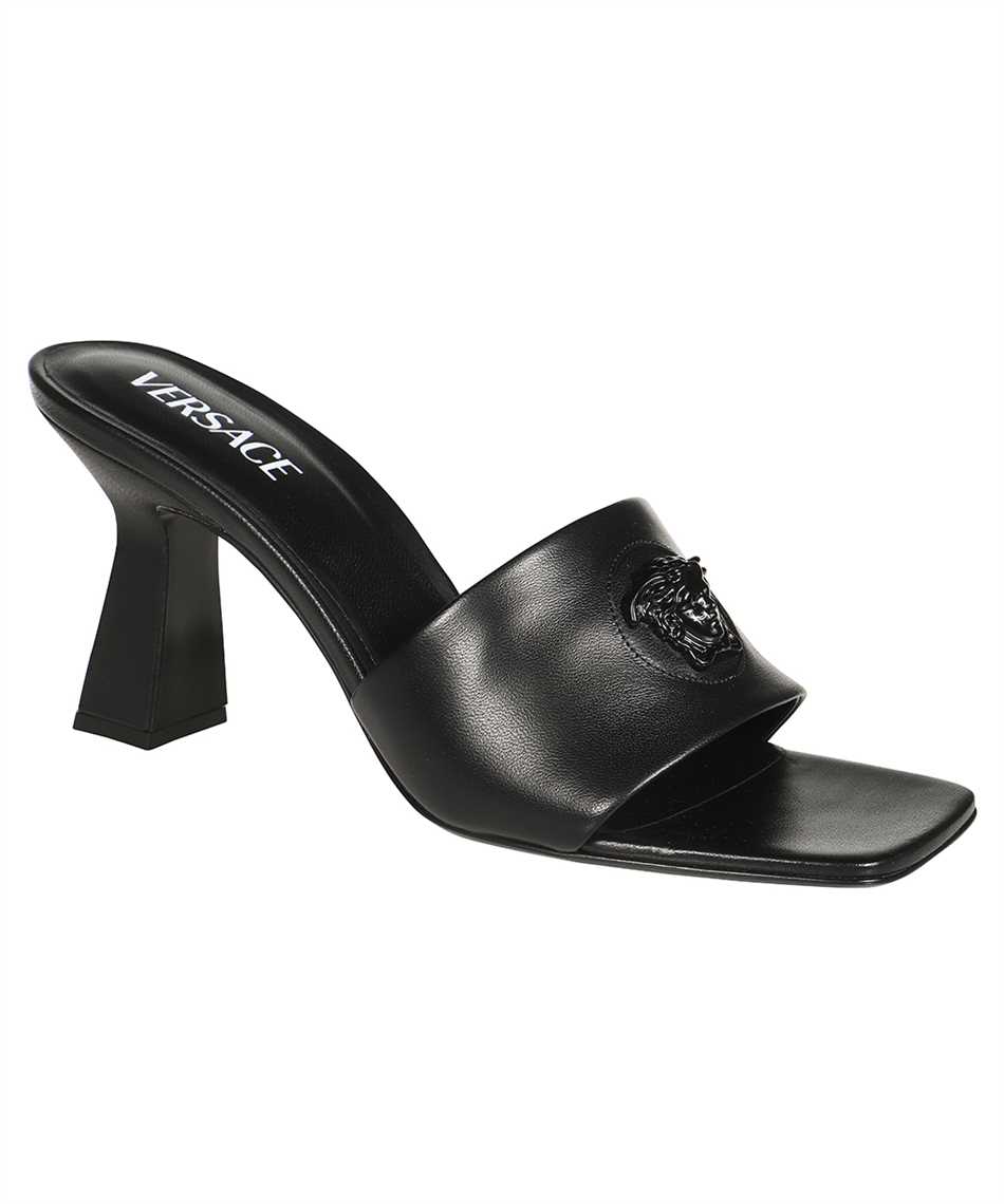 Versace Medusa-head Leather Mules In Black