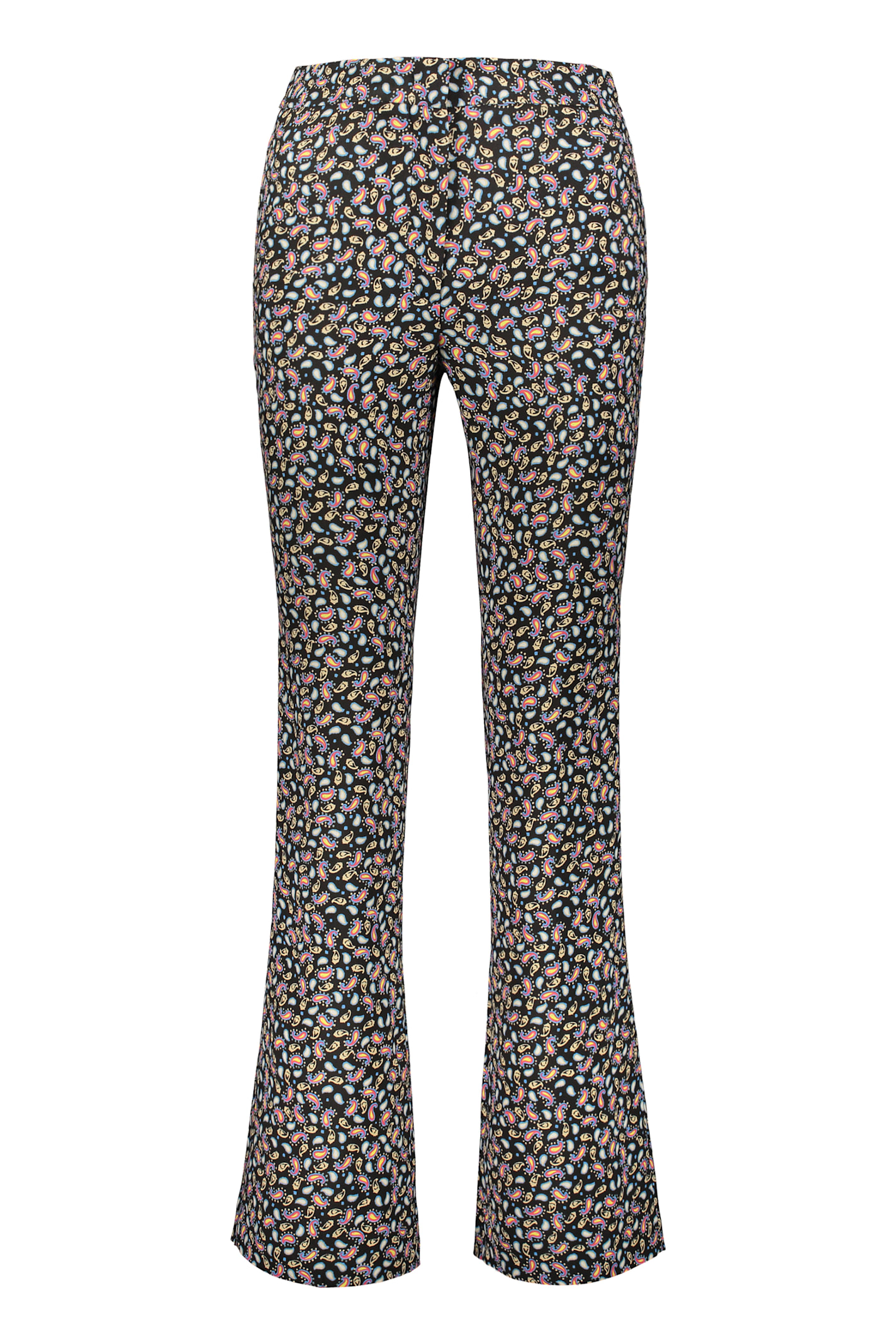 Shop Etro Viscose Trousers In Black