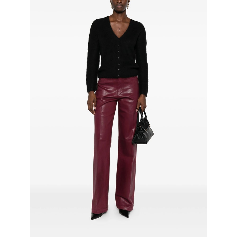 Calvin Klein Long-sleeved Knitted Cardigan In Black