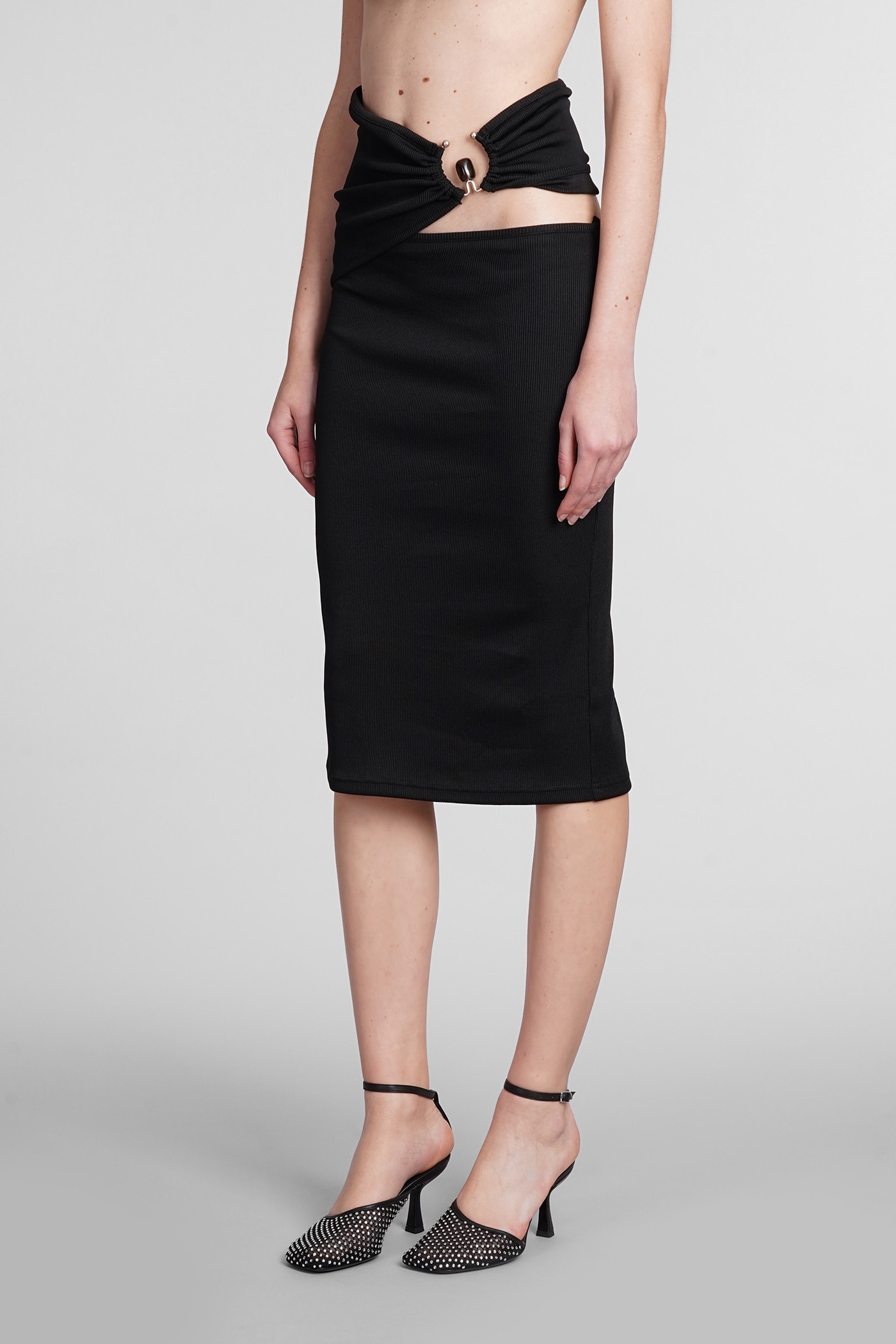Shop Christopher Esber Skirt In Black Polyester
