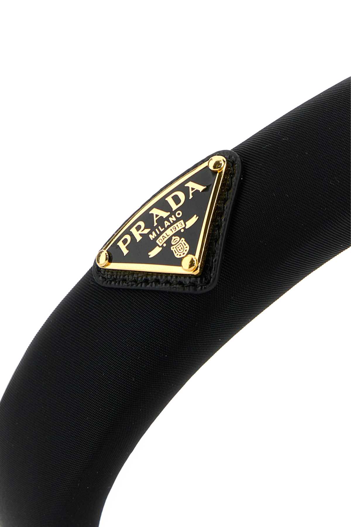 Prada Black Re-nylon Headband In Nero1
