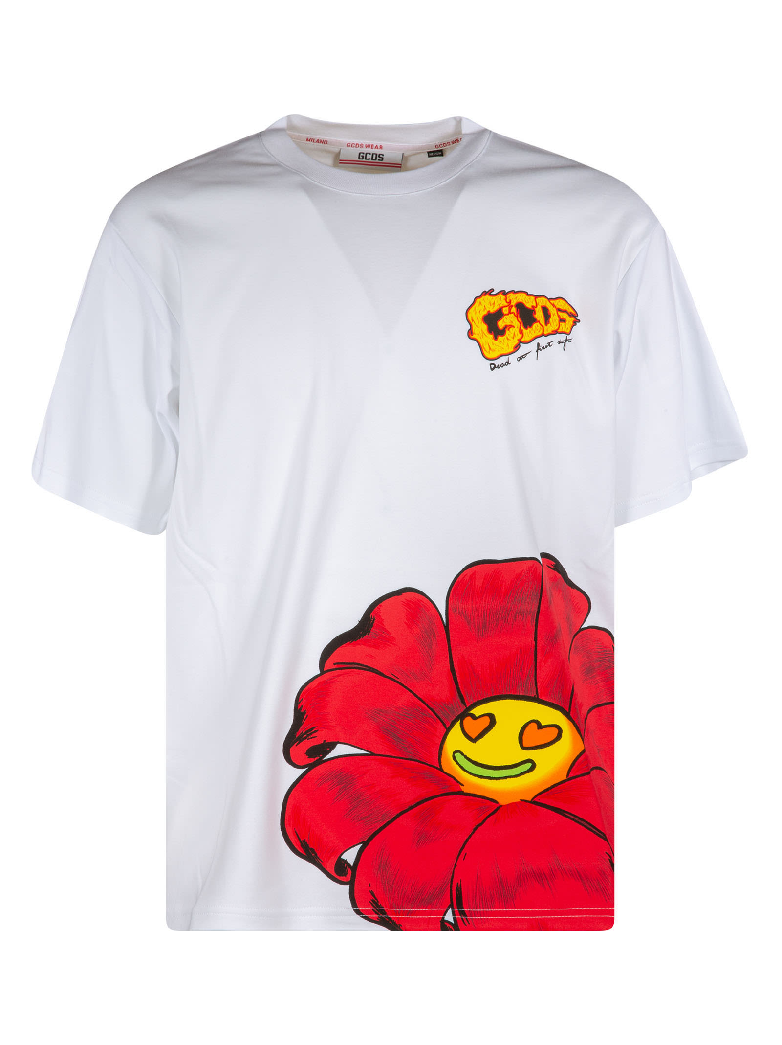 GCDS Flower & Logo Print T-shirt