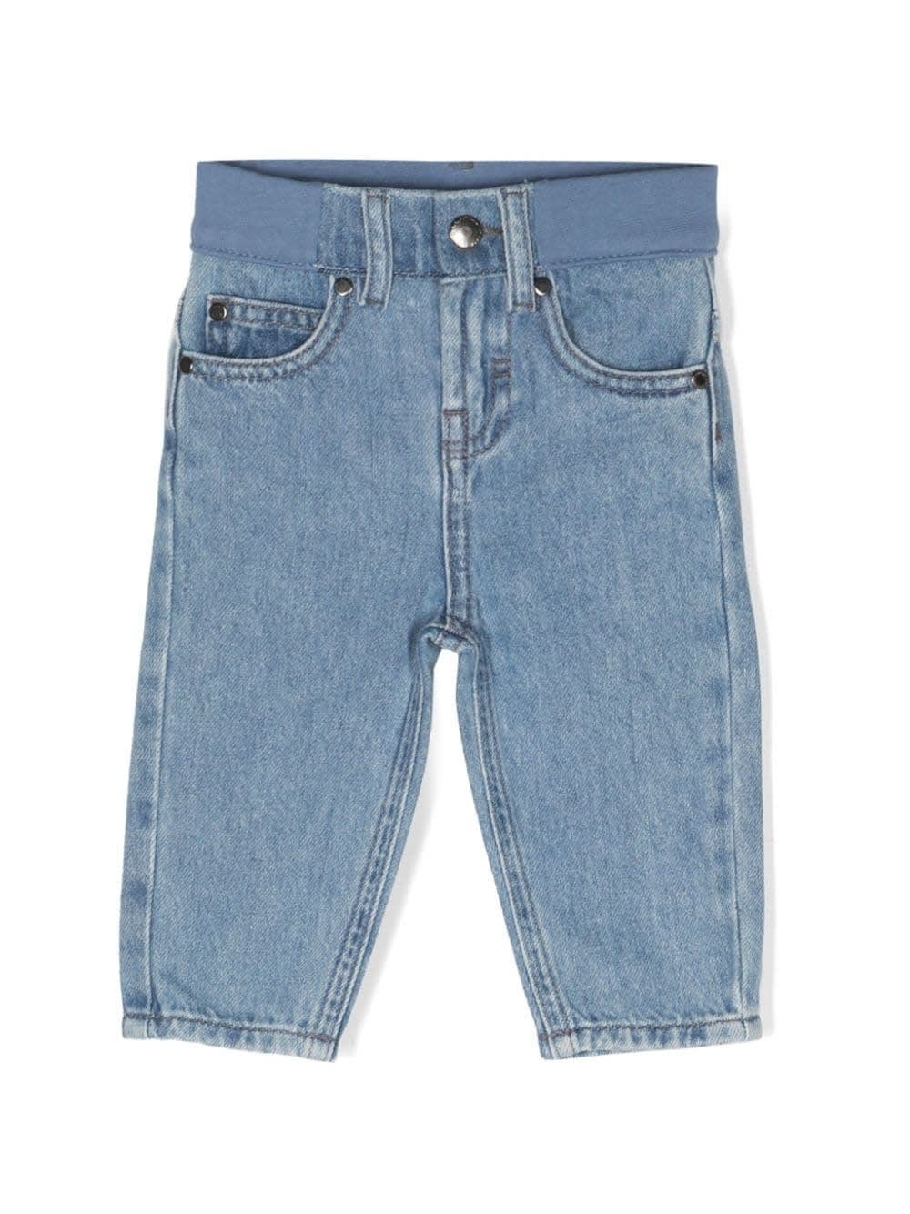 Stella Mccartney Babies' Jeans With Logo In Blue