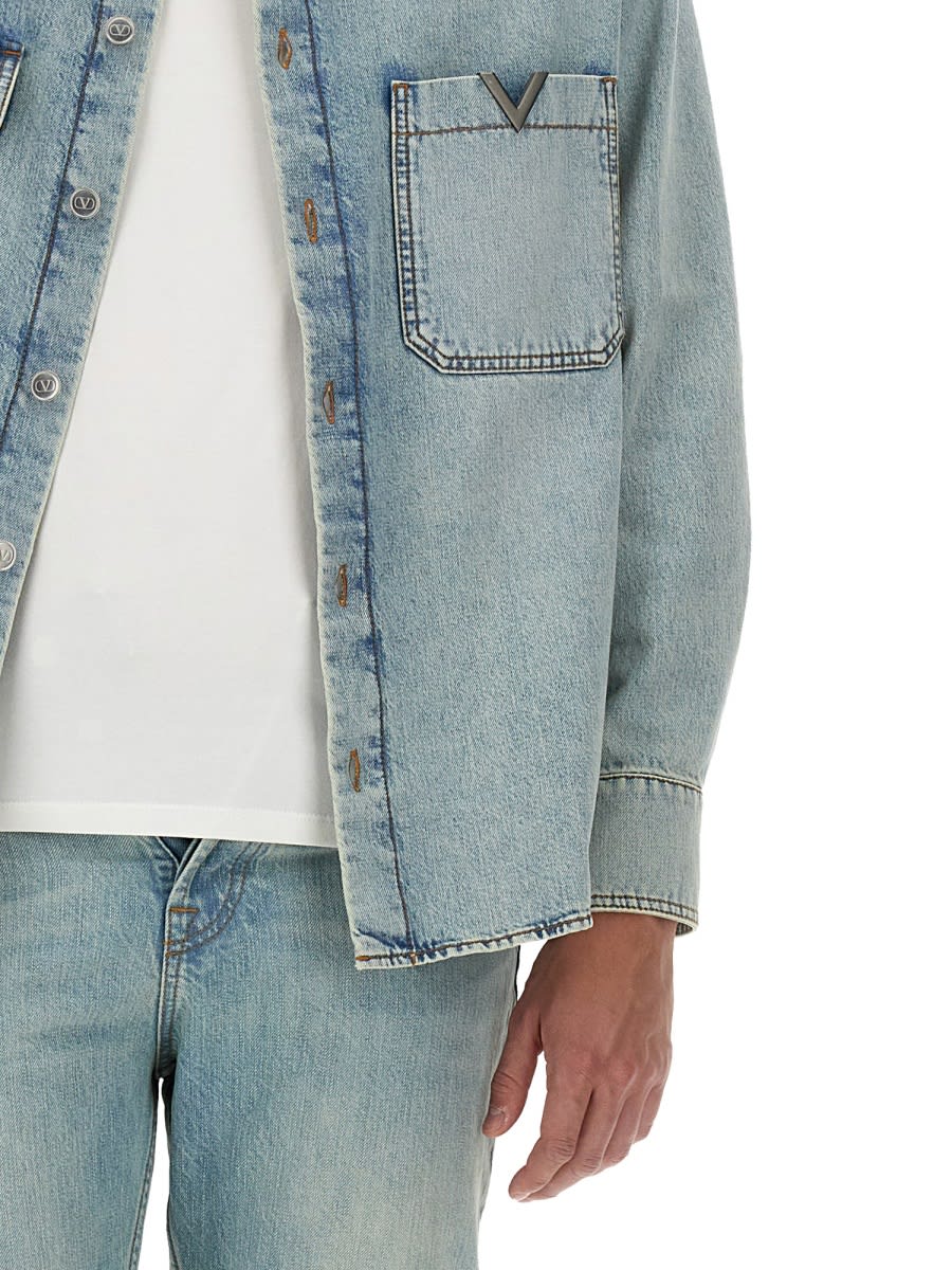 Shop Valentino Denim Shirt