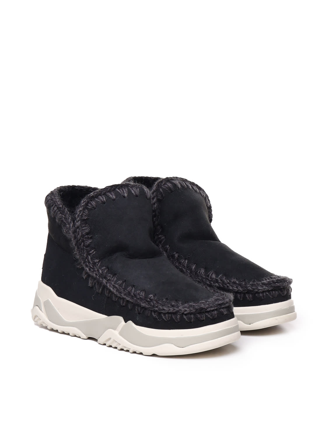 Shop Mou Eskimo Trainer Boots In Black