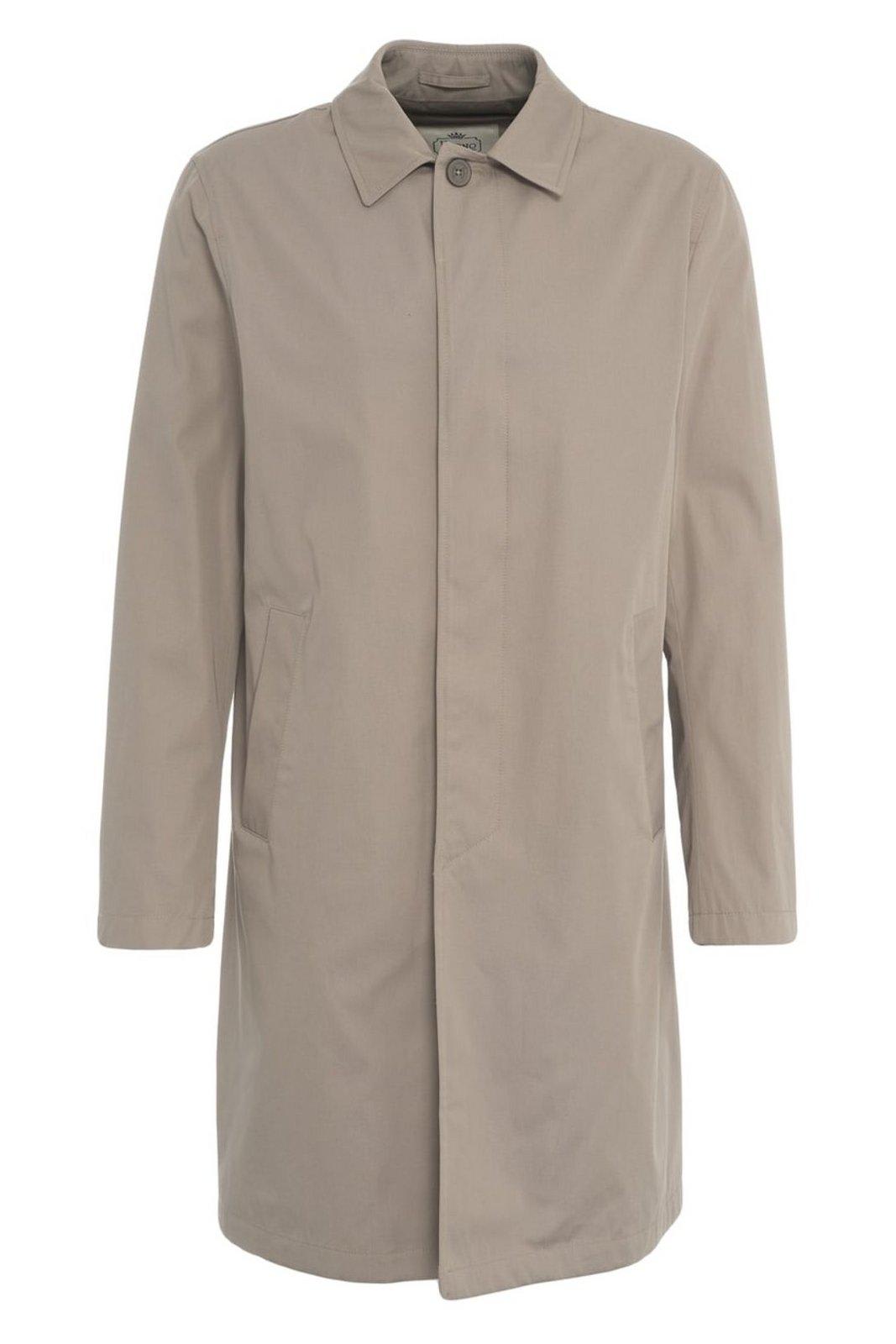 Long Sleeved Button Detailed Coat - Herno - Modalova