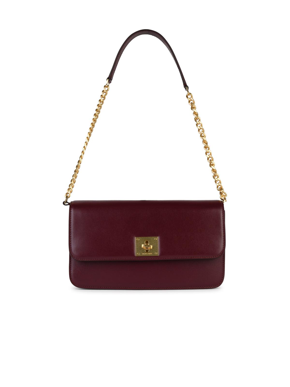 Shop Golden Goose Gioia Burgundy Leather Crossbody Bag In Bordeaux