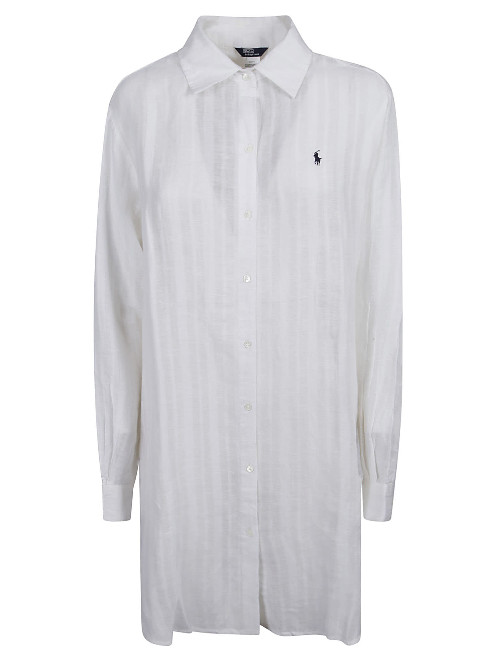 Polo Ralph Lauren Oversized Shirt Dress In White