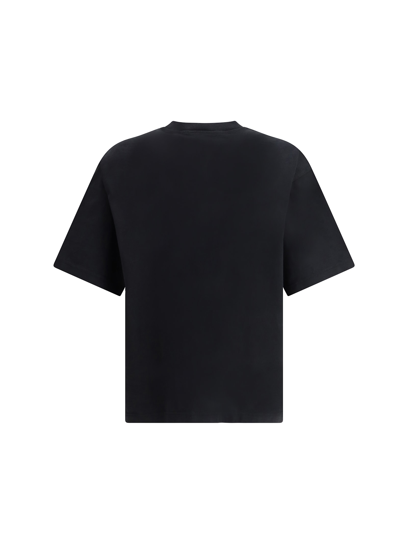 Axel Arigato Men Black T-shirt With Embroidered Lettering Logo On The Front In Cotton Man In Black