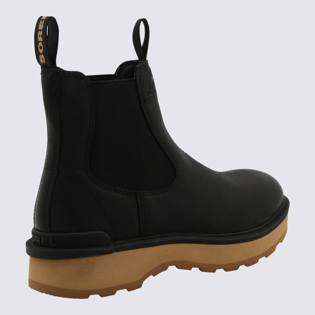 Shop Sorel Black Leather Chelsea Boots