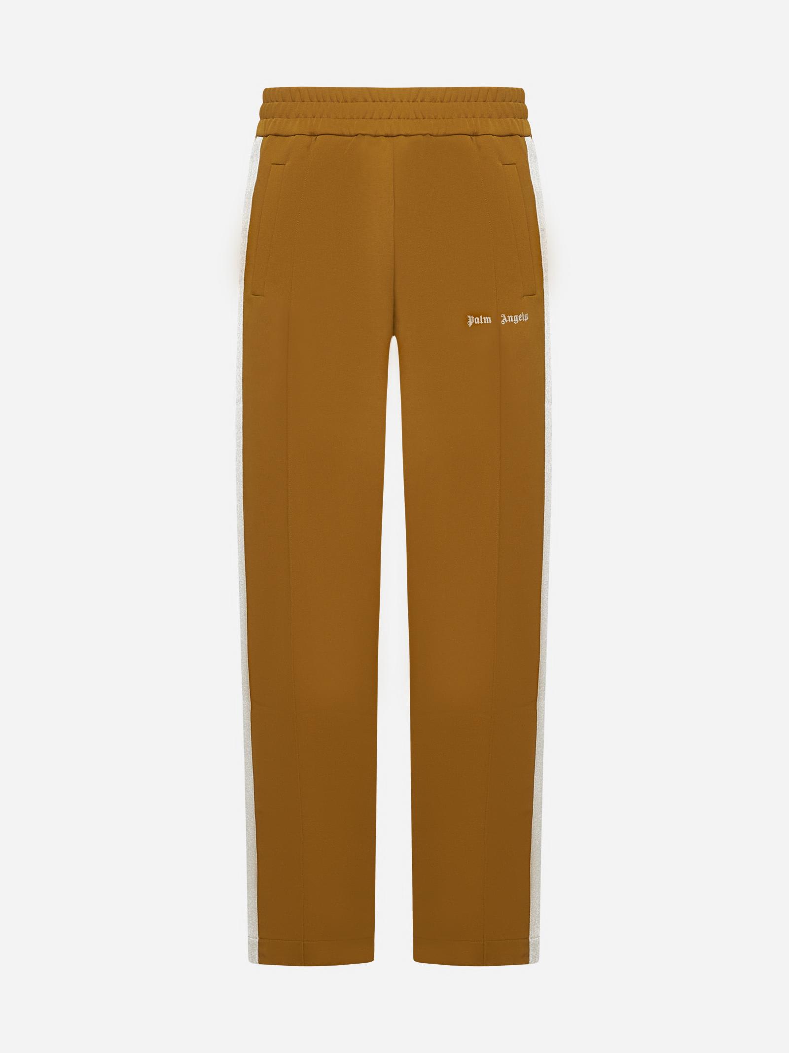 Shop Palm Angels Jersey Track Pants In Beige