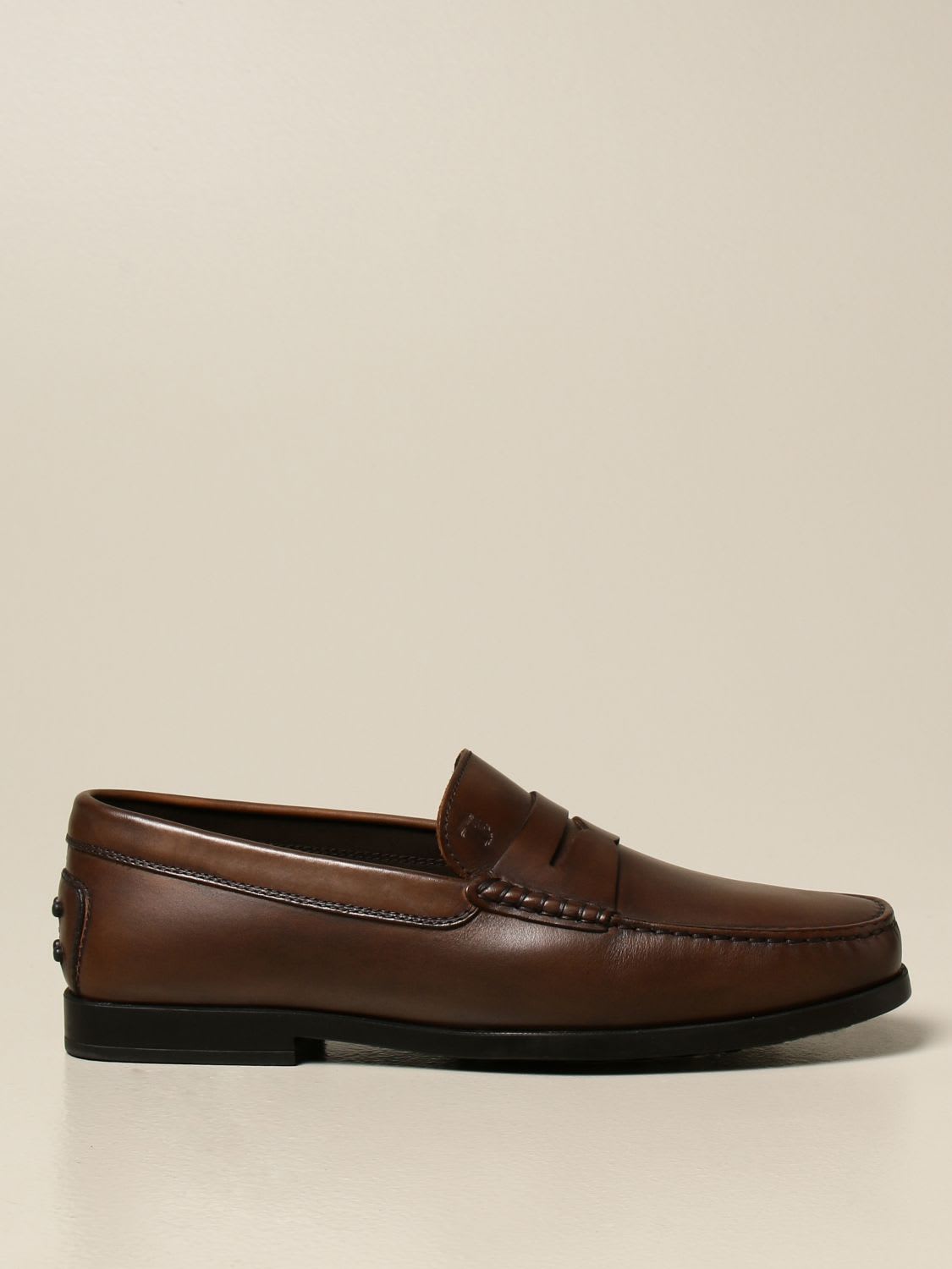 Tods Loafers Tods Leather Loafers With Rubber Sole