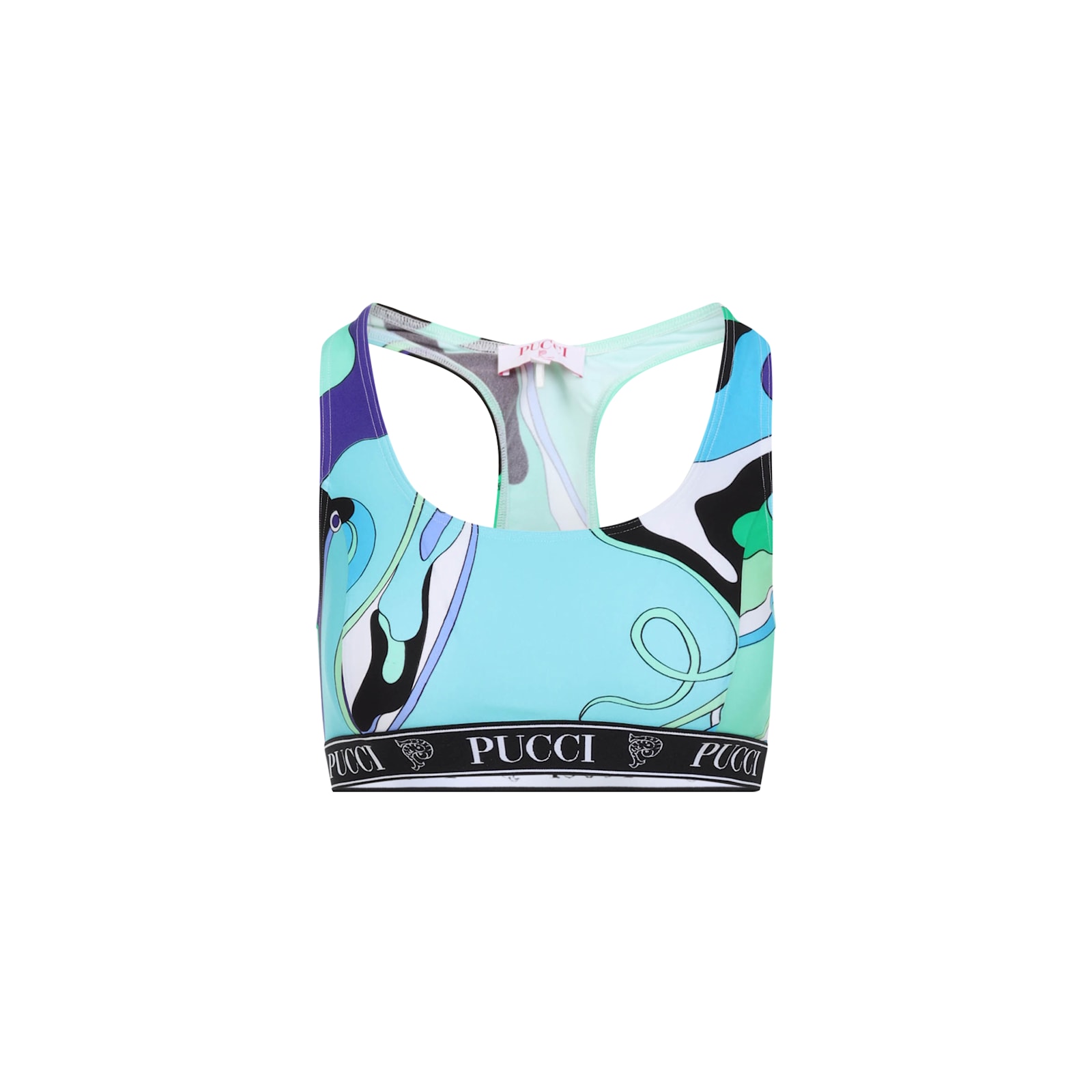 Pucci Multicolored Racerback Swimsuit With Elastic Branding