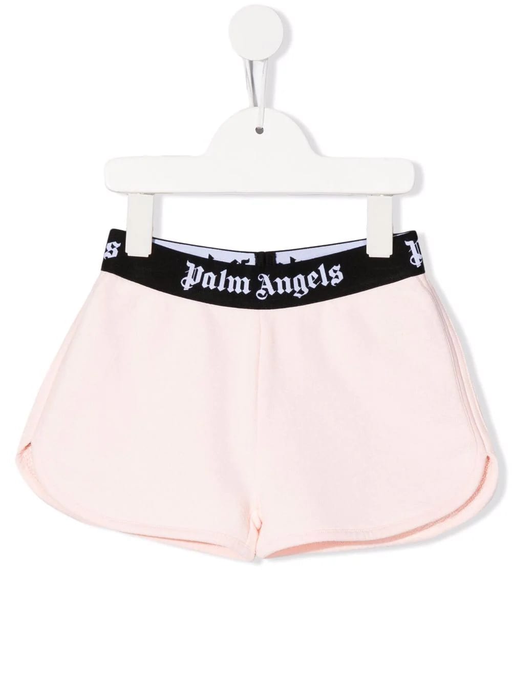 Palm Angels Kids Pink Sports Shorts With Logo Band