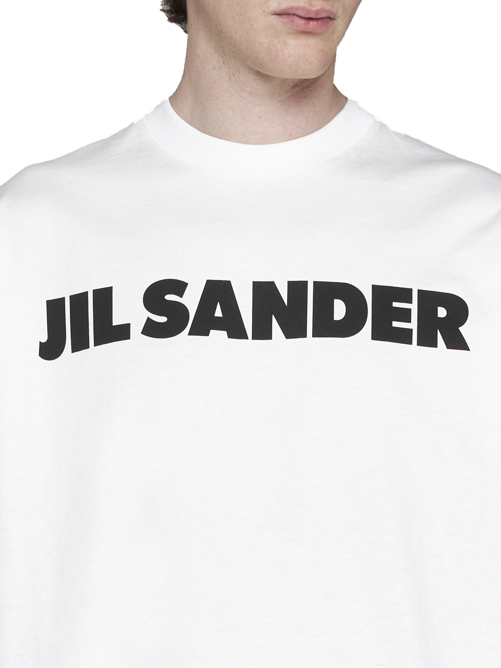 Shop Jil Sander T-shirt In Porcelain