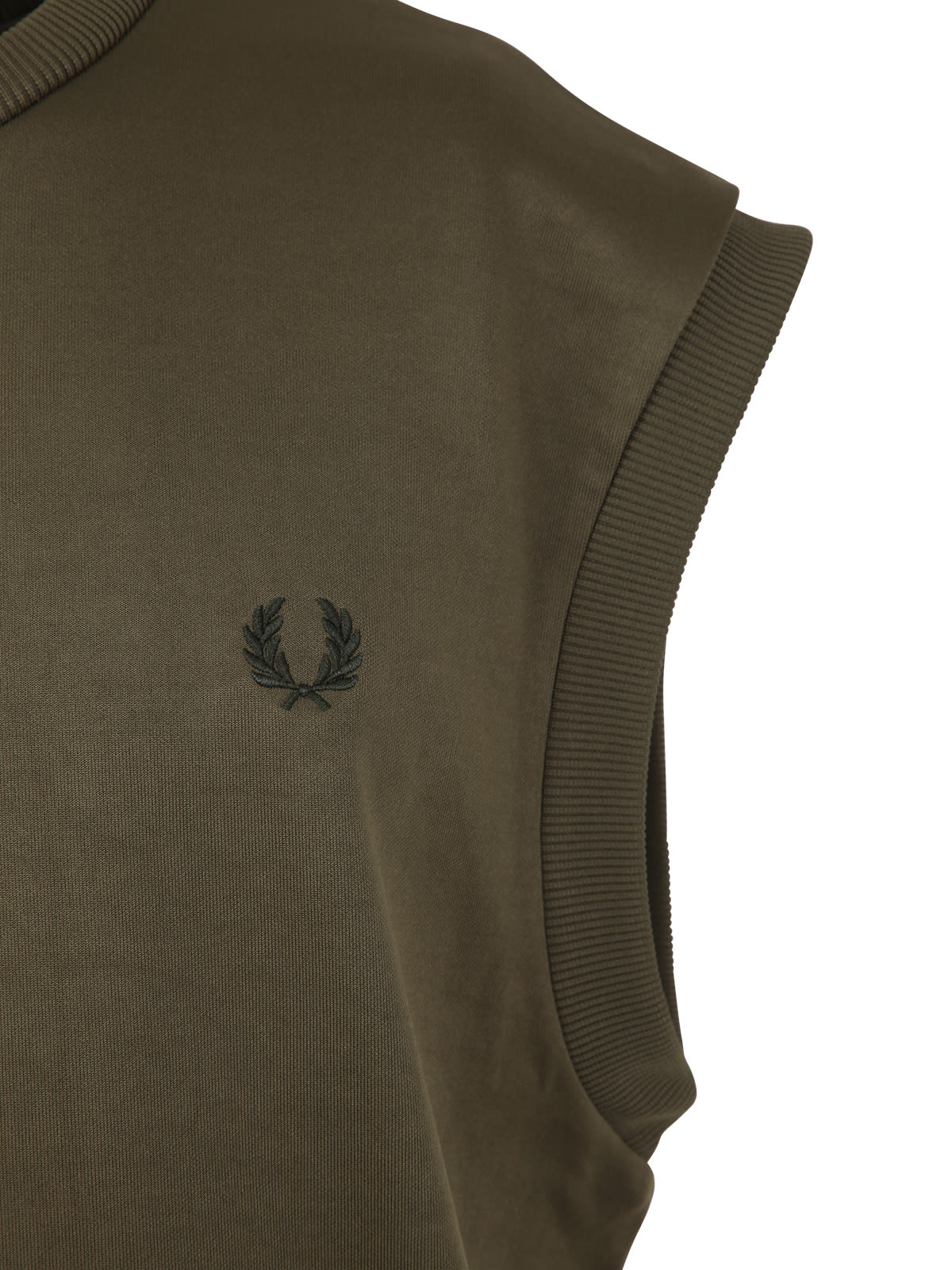 Shop Fred Perry Fp Tricot Tank Top In Uniform Green