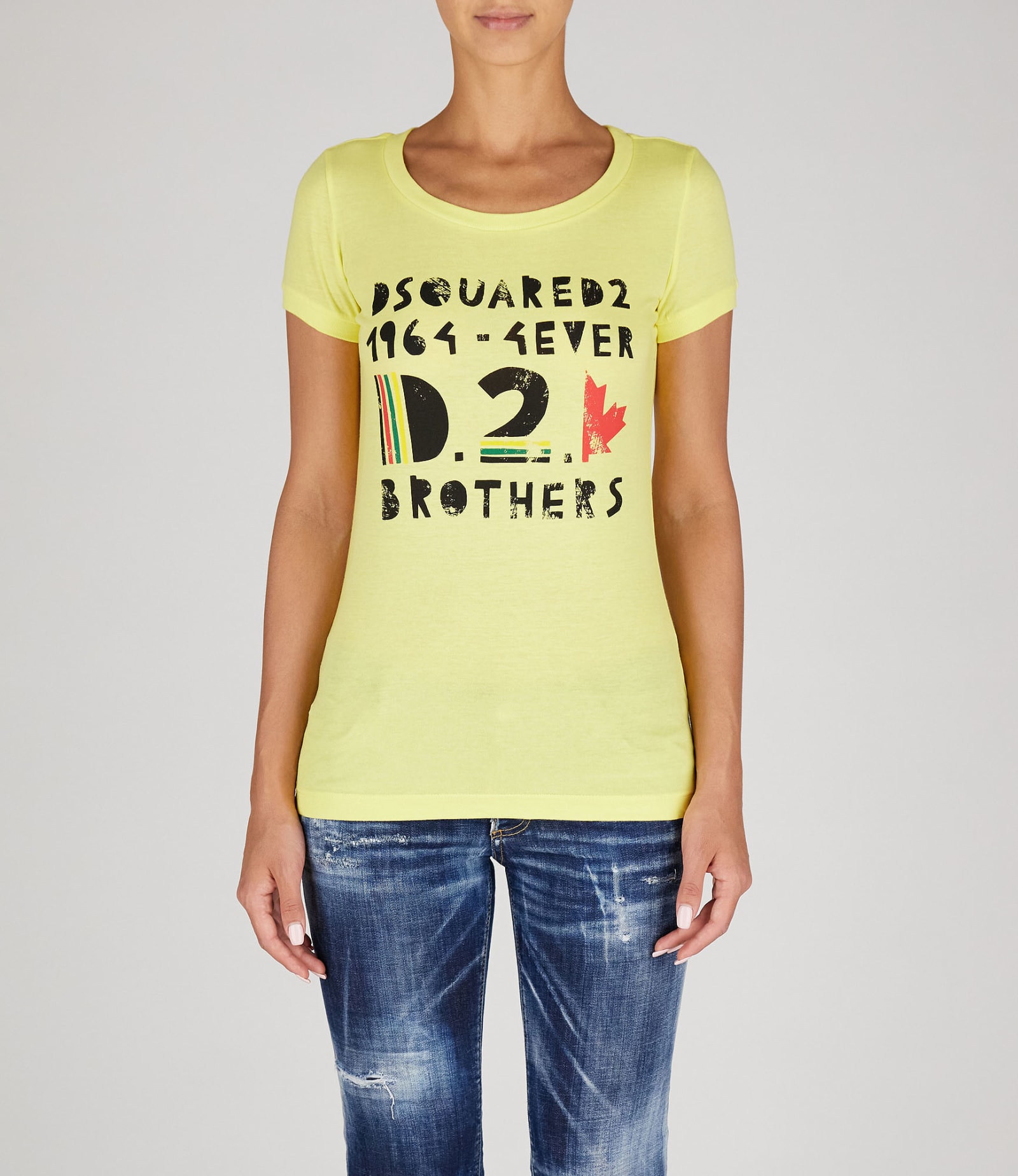 Shop Dsquared2 T-shirts In Yellow