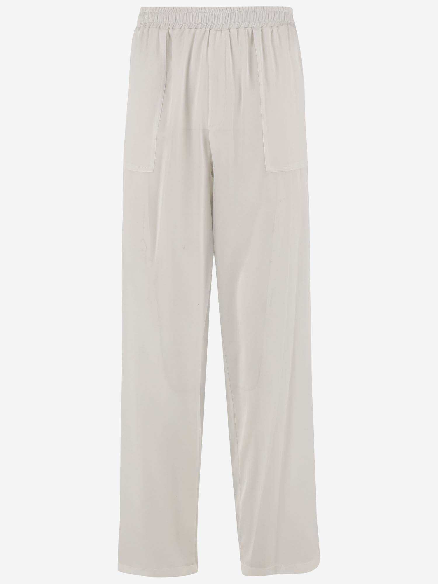 Wild Cashmere Stretch Silk Pants In Gray
